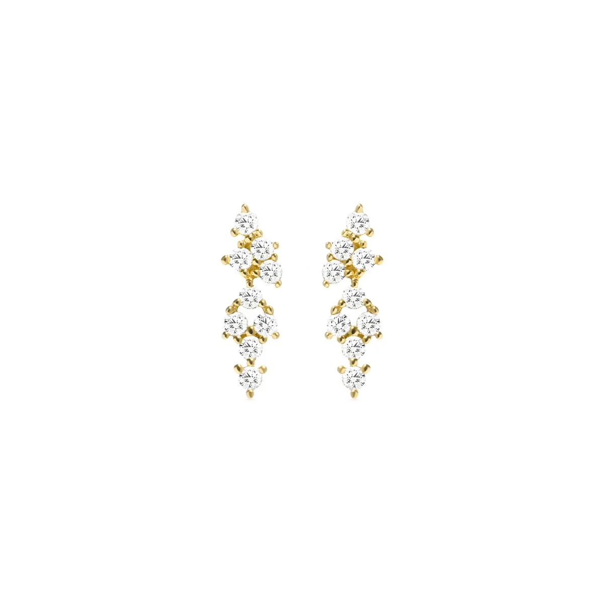 Pendientes Khali Oro de ley 18k - Khali BLANCO