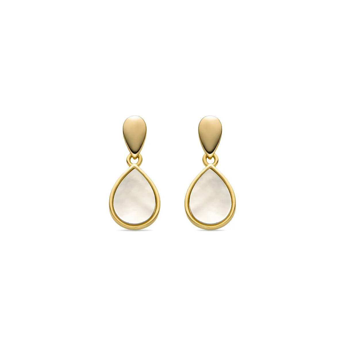 Pendientes Kios acabado en oro 18k - Kios BLANCO