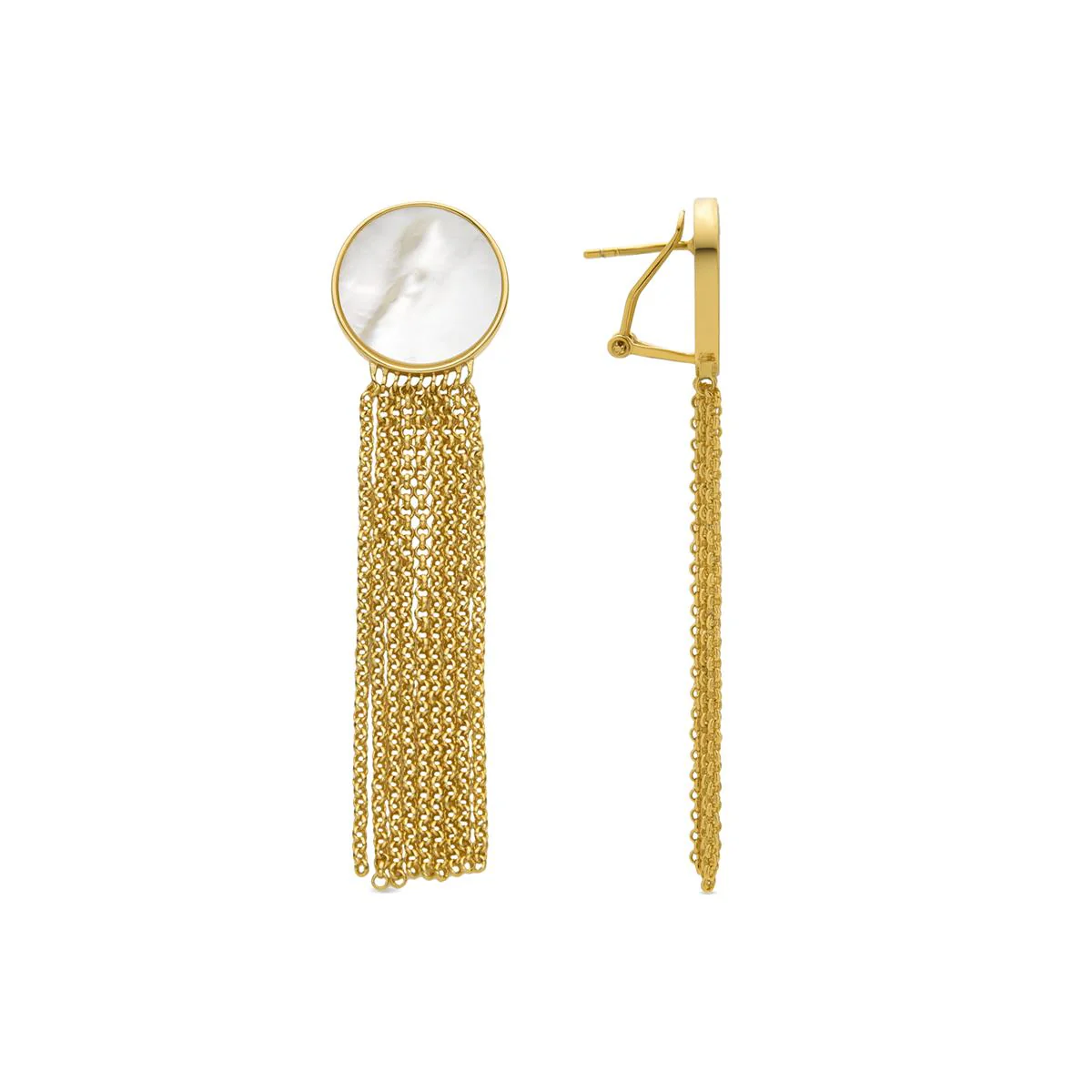 Pendientes Kios acabado en oro 18k - Kios BLANCO