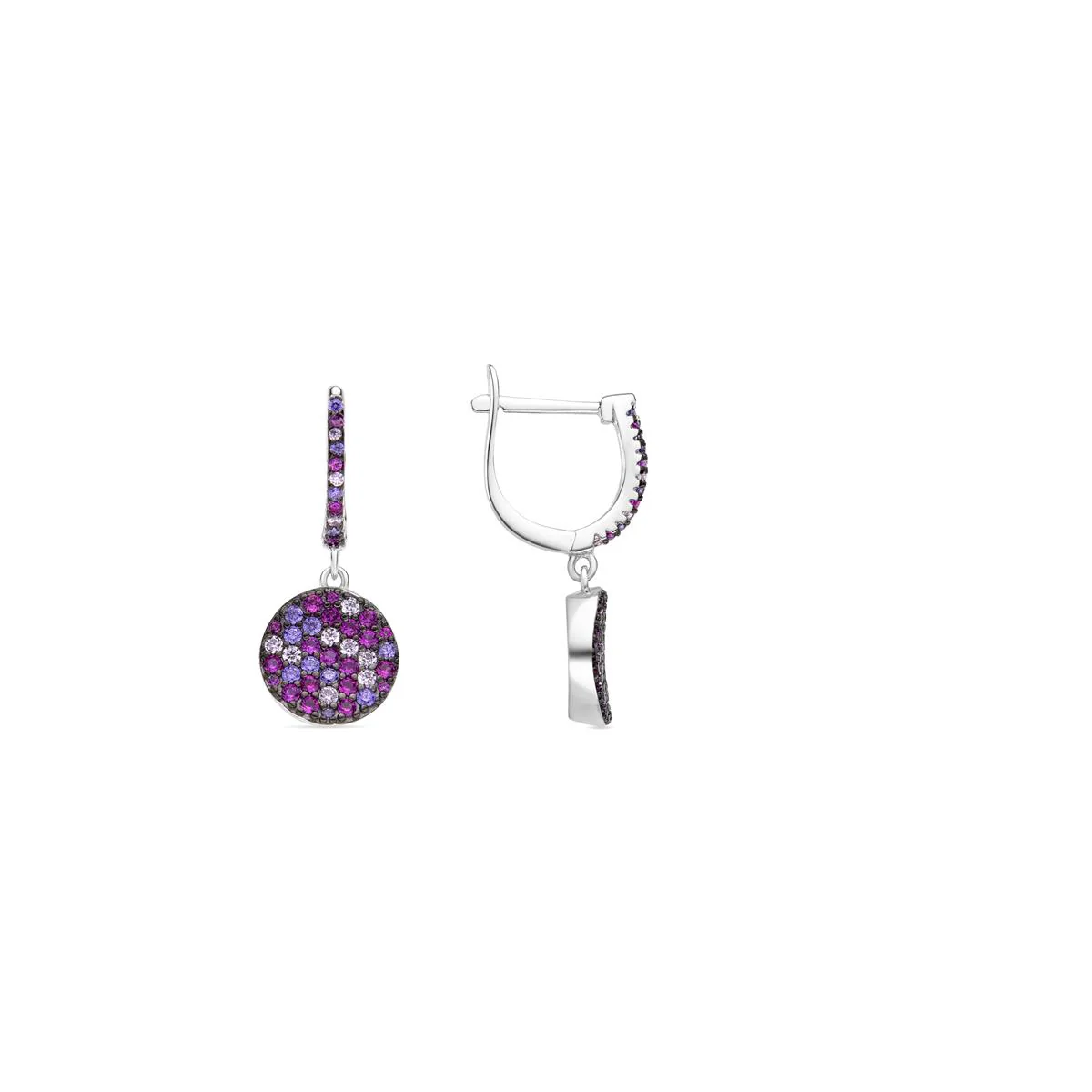 Pendientes Konso Plata De Ley 925 - Konso MULTICOLOR