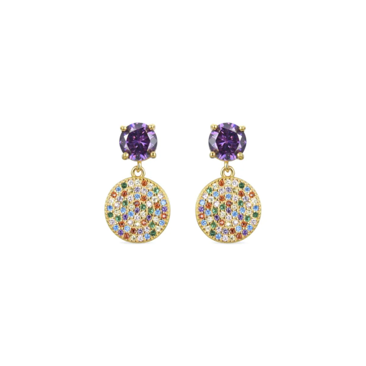 Pendientes Korne Plata De Ley 925 - Korne MULTICOLOR