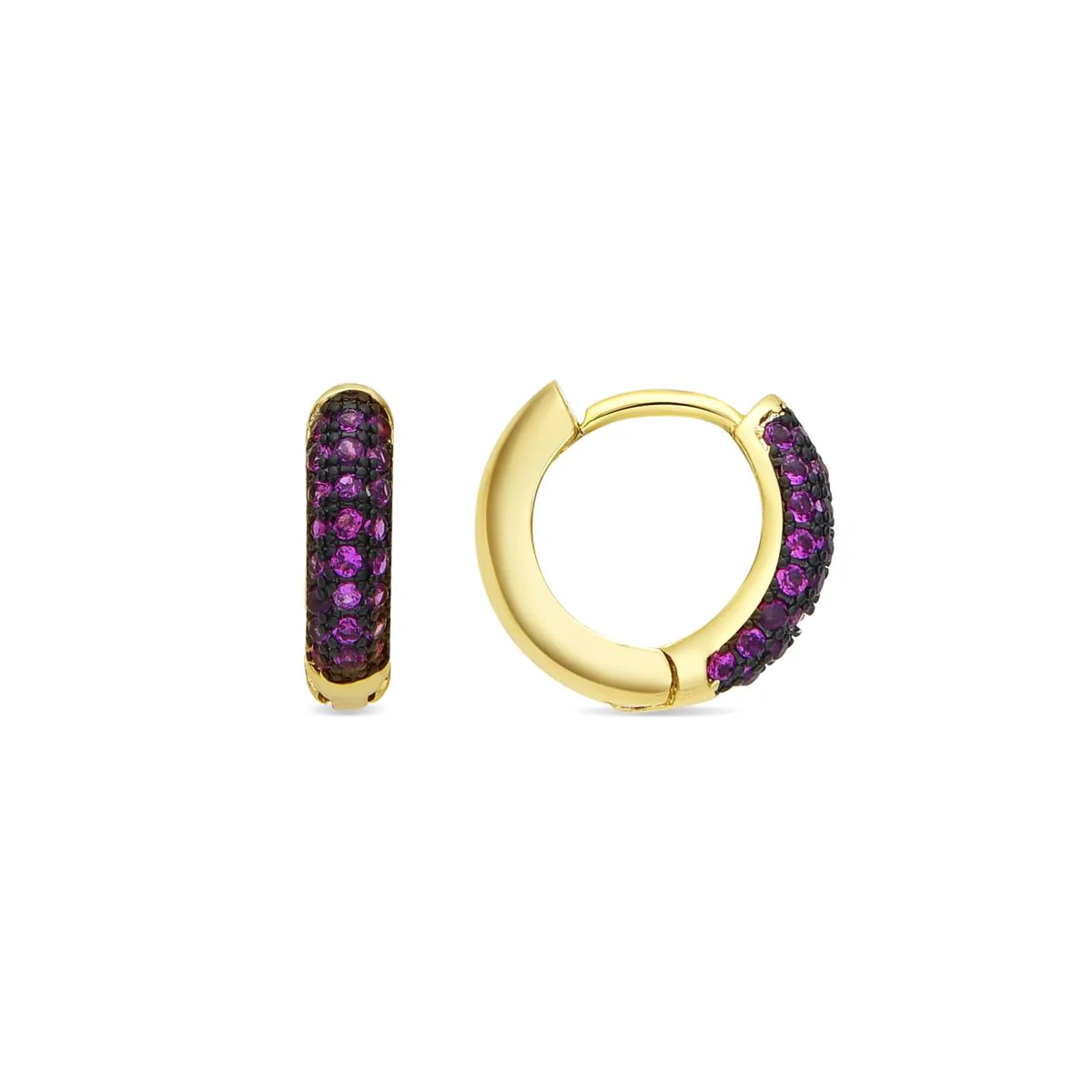 Pendientes Krax acabado oro 18k - 12mm - Krax ROJO