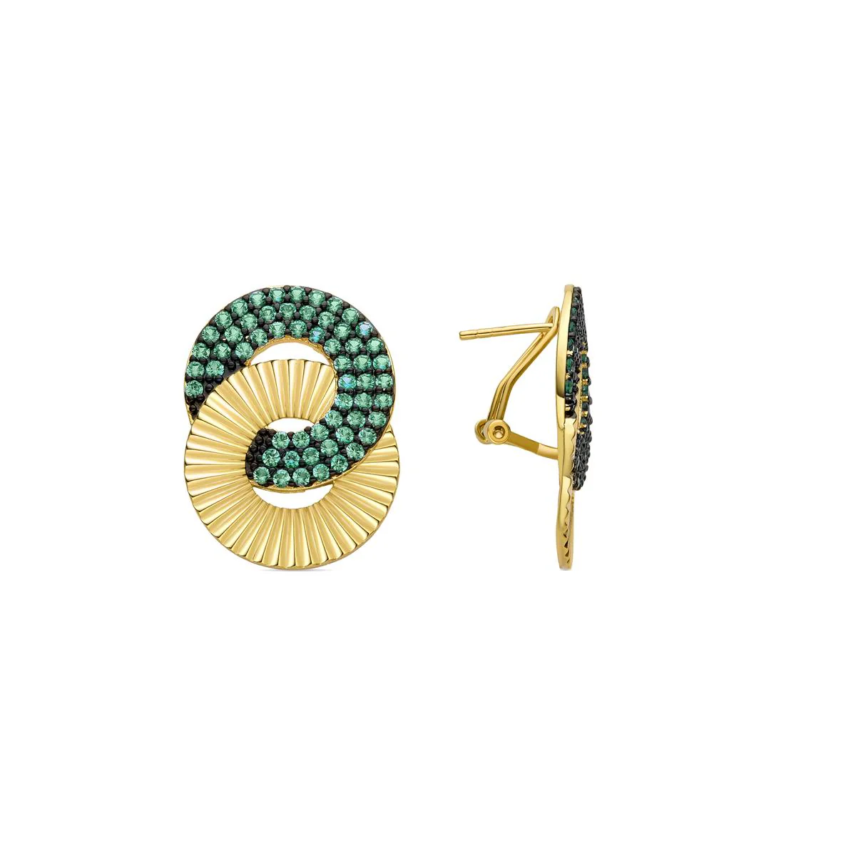 Pendientes Krull acabado en oro 18k - Krull VERDE
