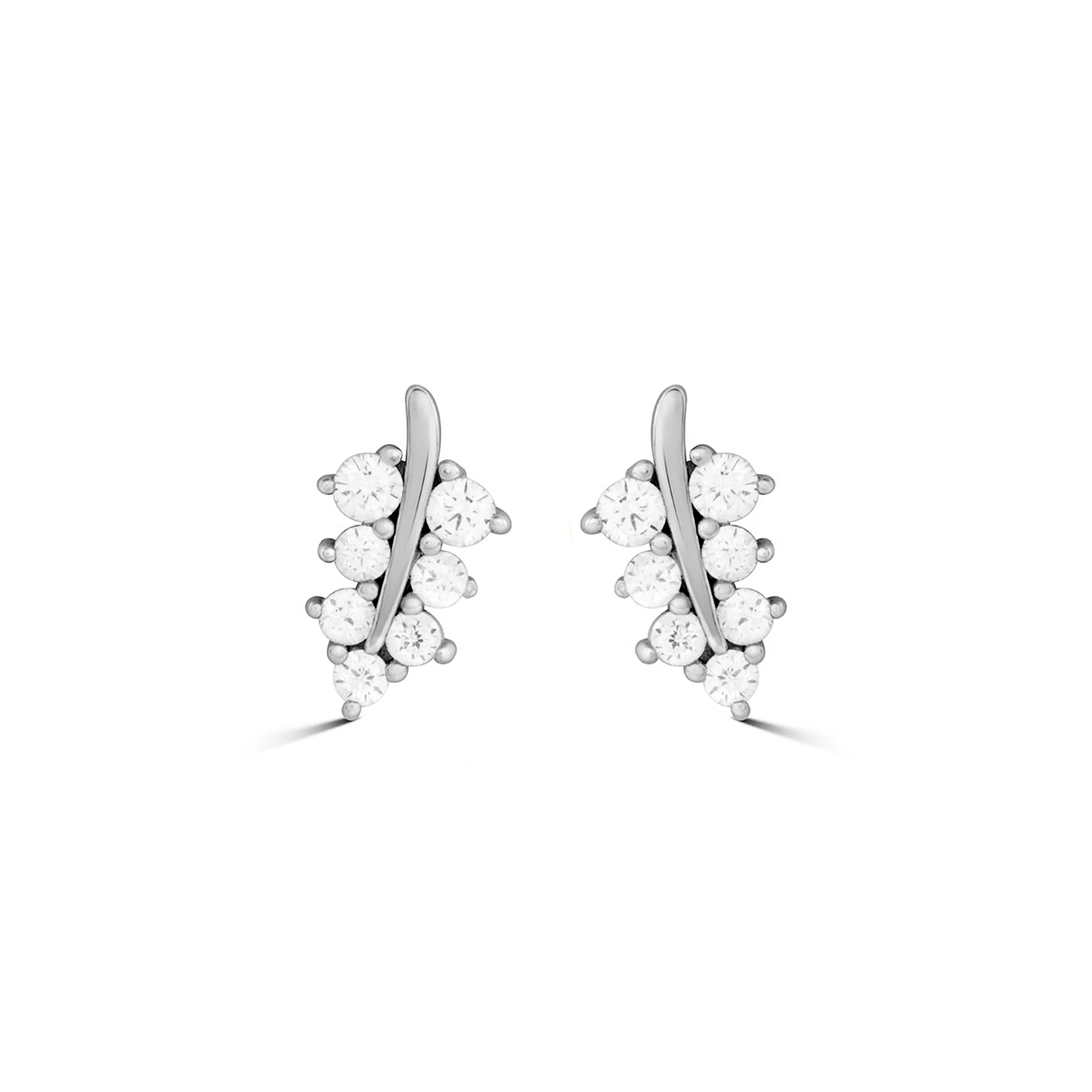 Pendientes de Plata de Ley 925 con Circonita Brillante acabados en rodio - Kuenia