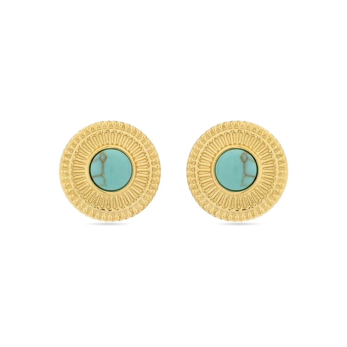 Pendientes kumora acabado oro 18k - Kumora AZUL