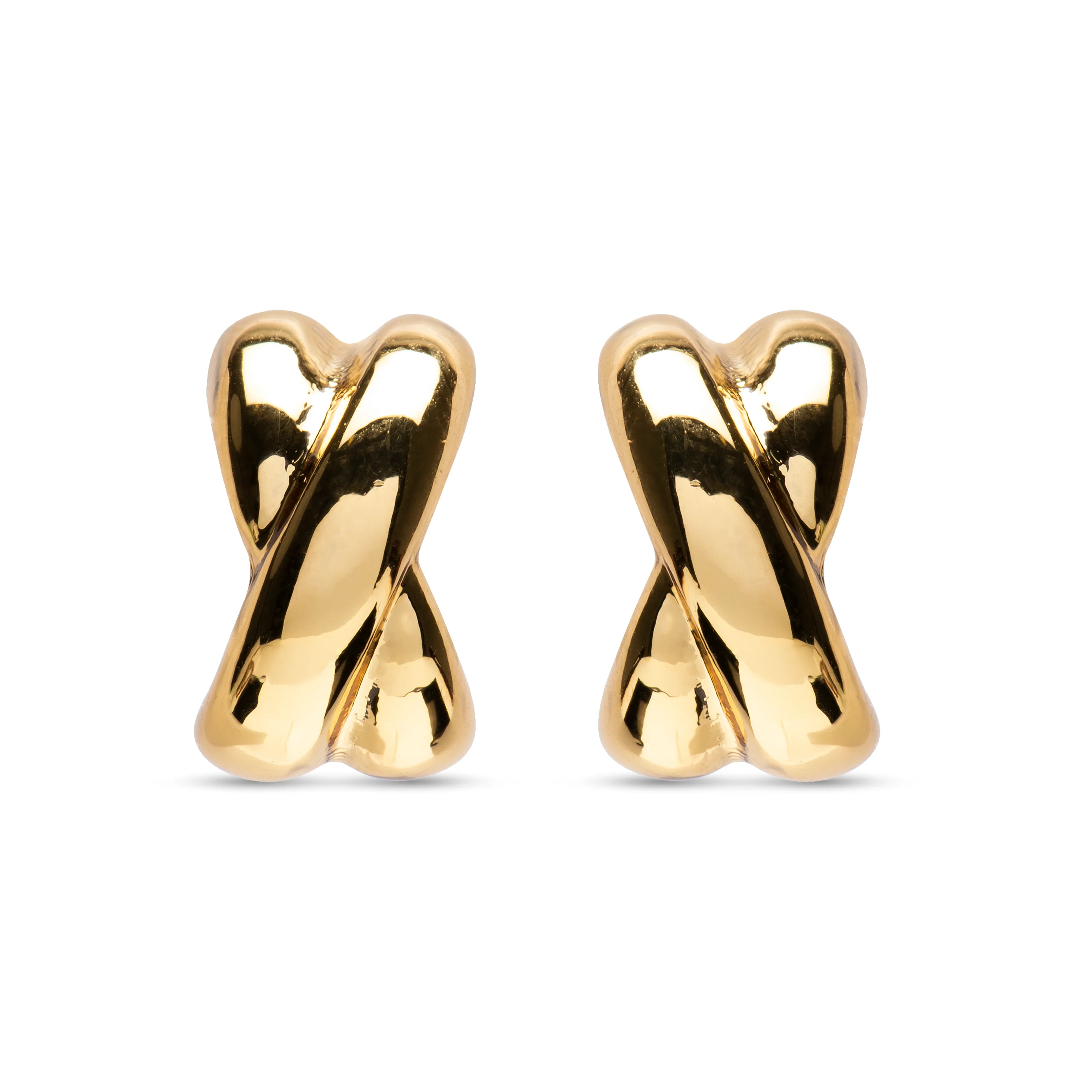 Pendientes acabados en oro amarillo 18K - Kuvuca