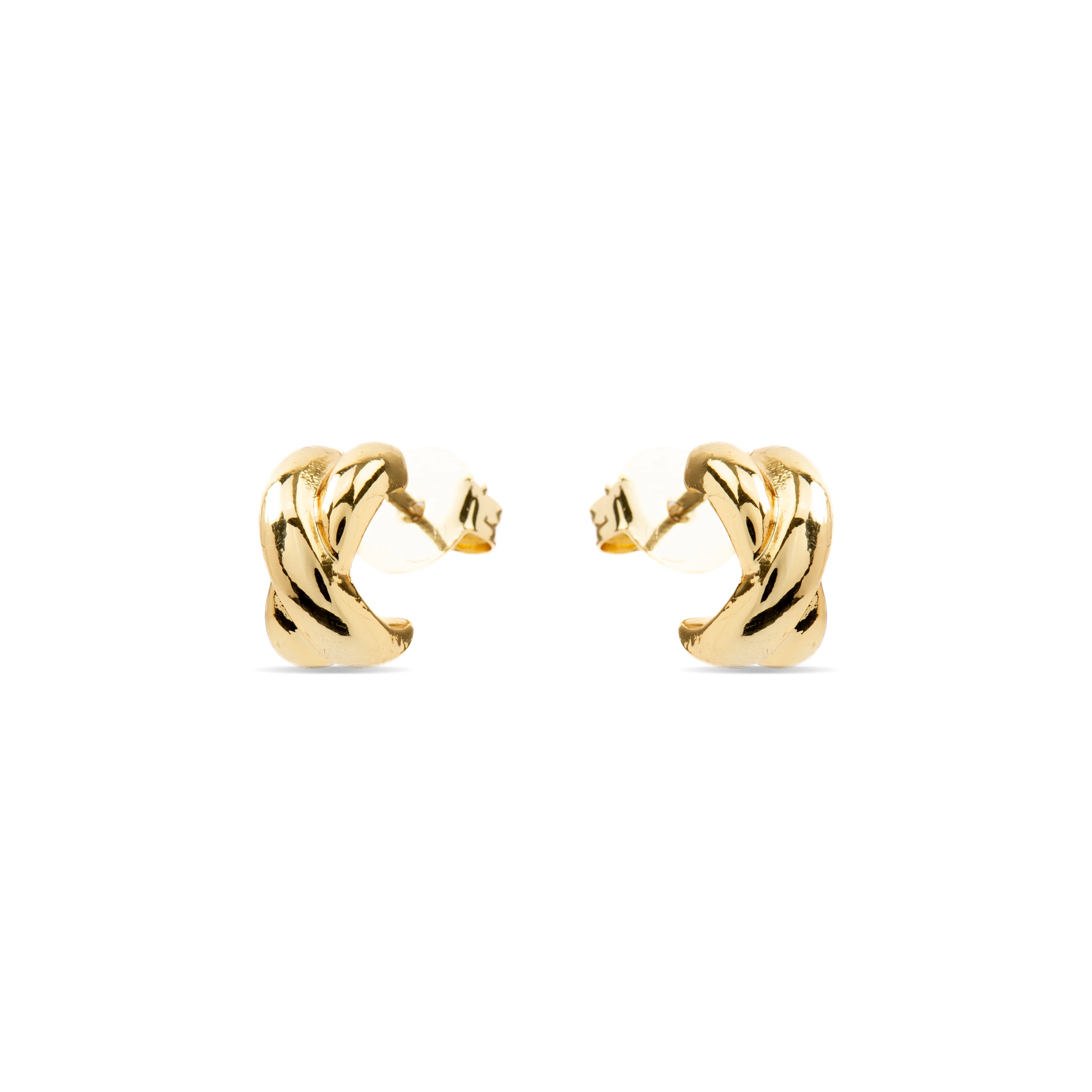 Pendientes acabados en oro amarillo 18K - Kuvuca - Image 3
