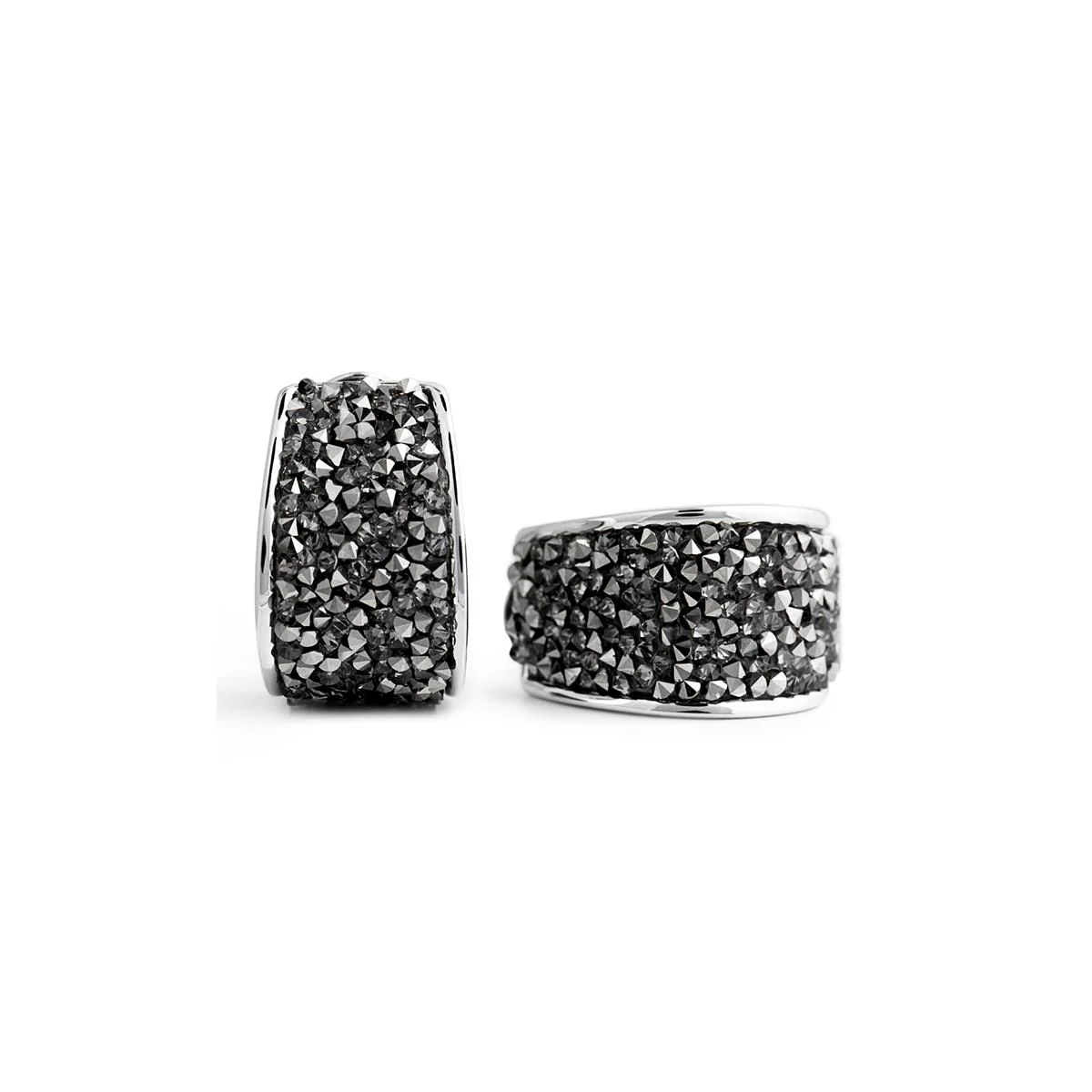 Pendientes Kwane acabado en Rodio - Kwane GRIS - Image 3