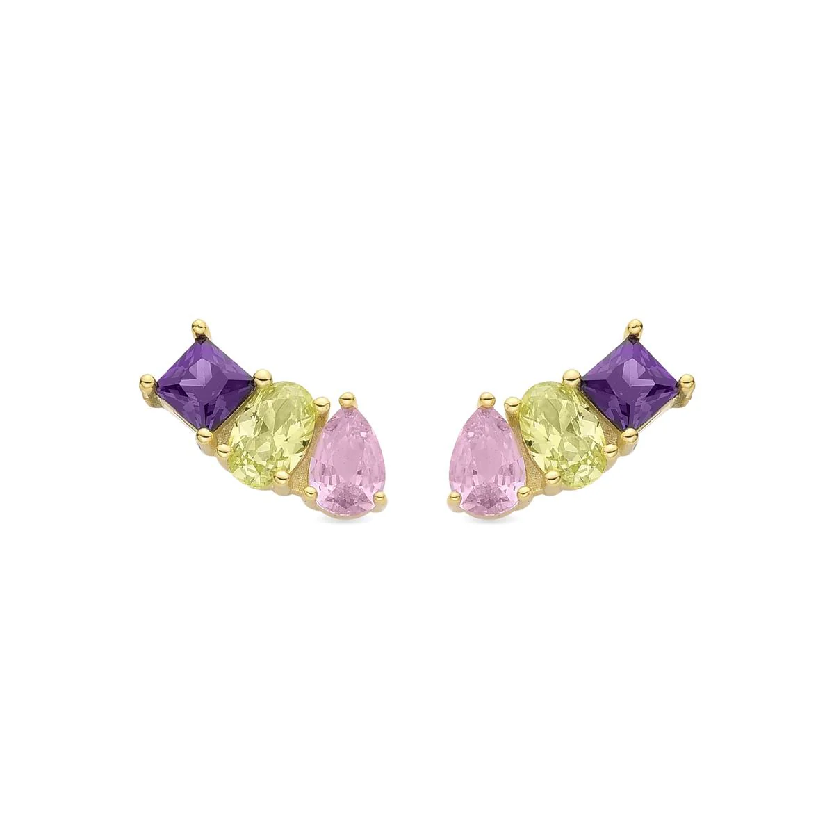 Pendientes Kyas Plata De Ley 925 - Kyas MULTICOLOR