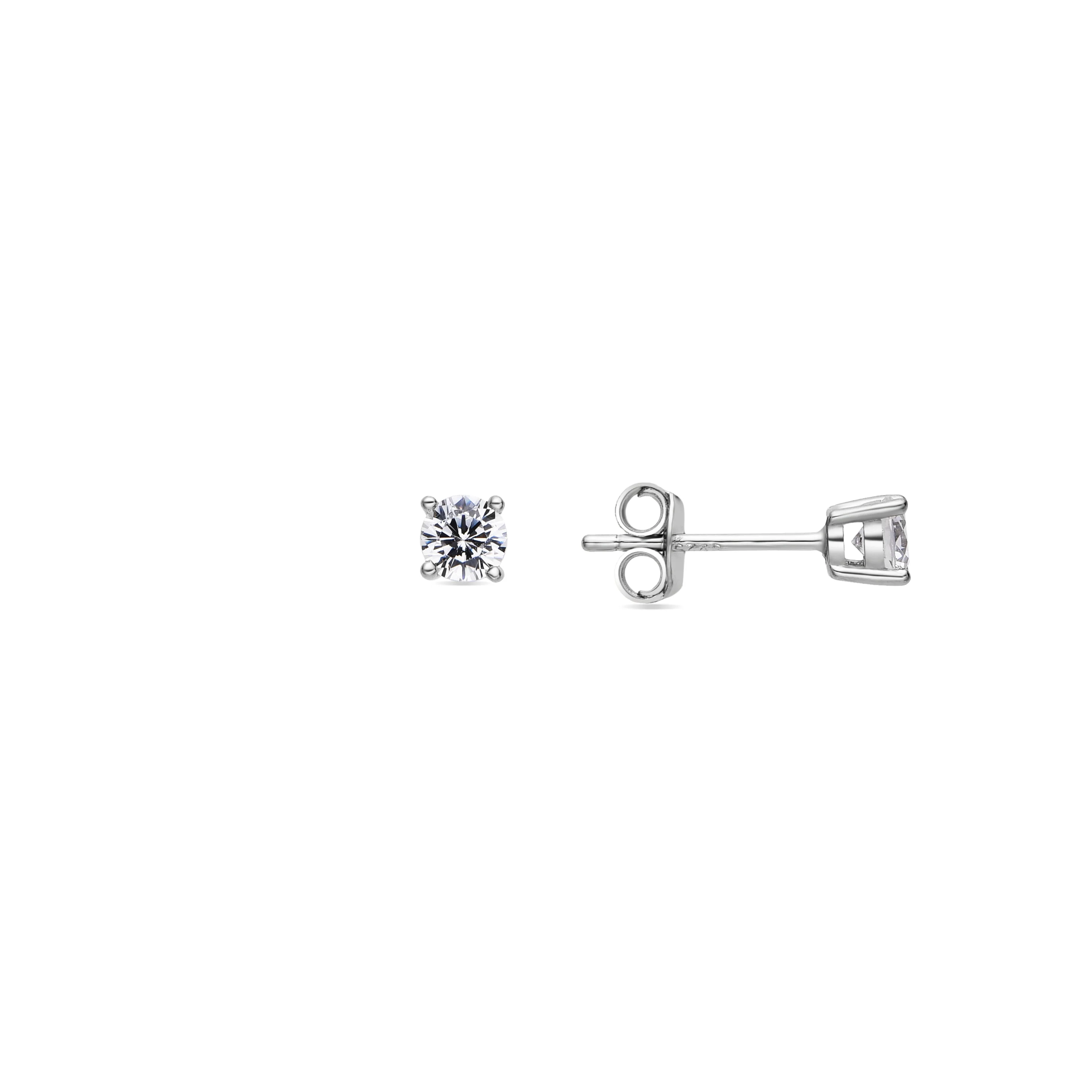 Pendientes de Plata de Ley 925 con Circonita Brillante acabado Rodio - Kyoro