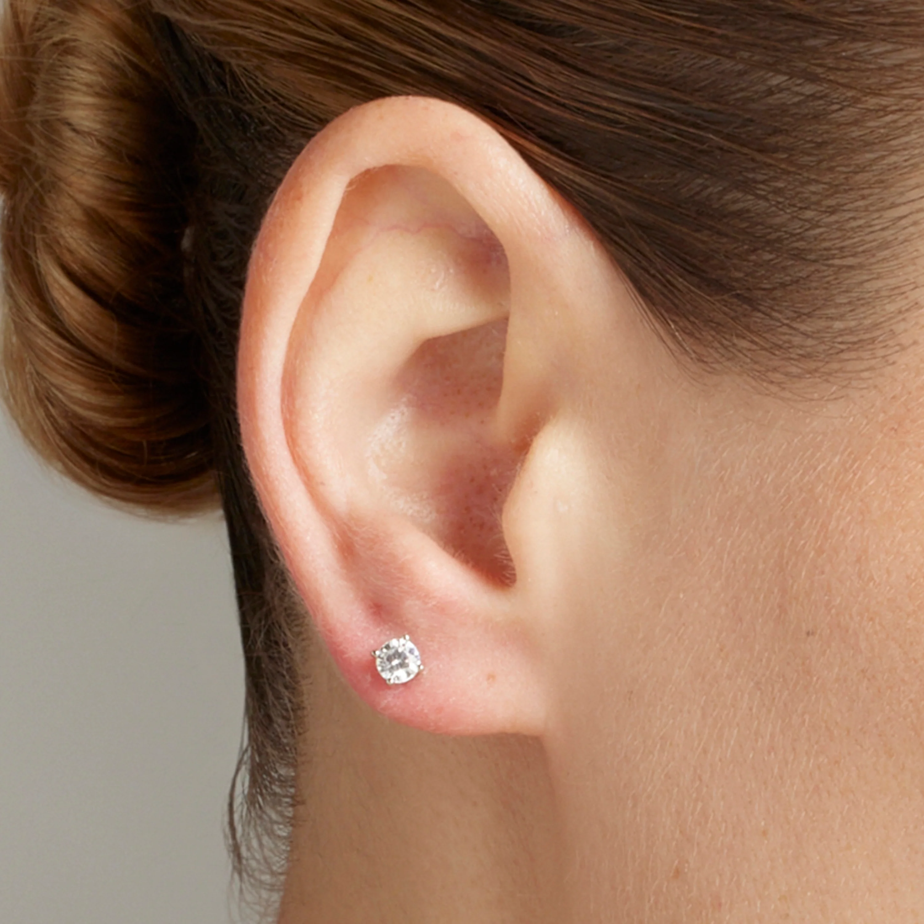 Pendientes de Plata de Ley 925 con Circonita Brillante acabado Rodio - Kyoro - Image 3