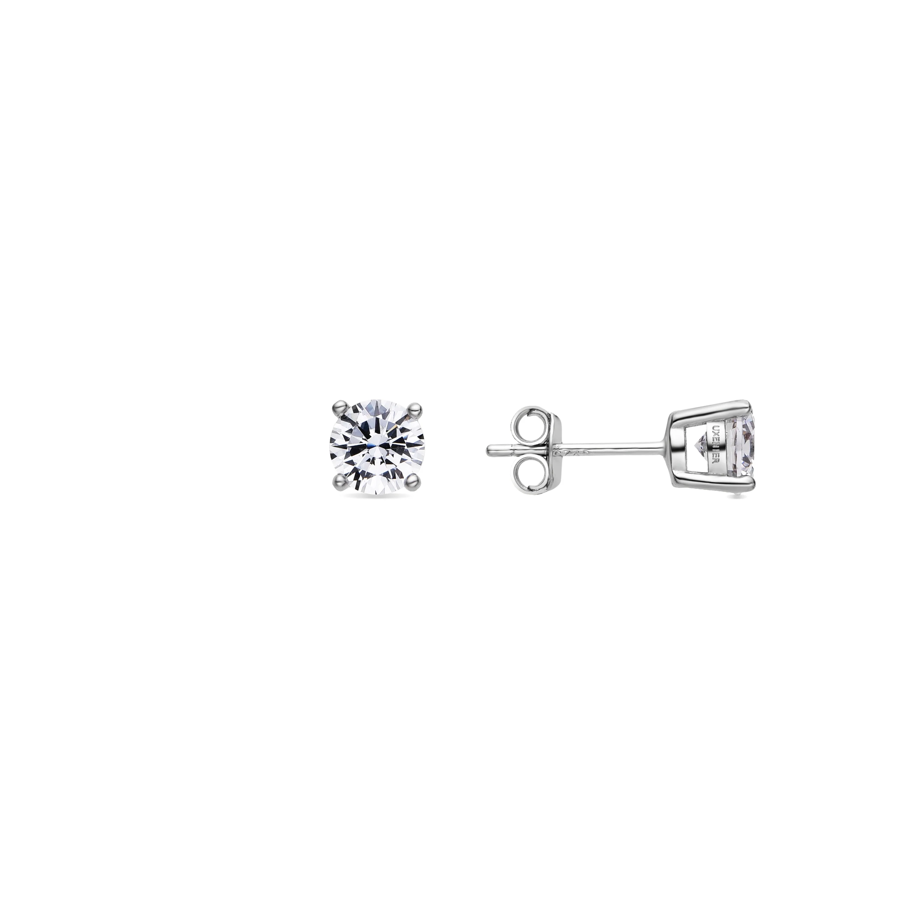 Pendientes de Plata de Ley 925 con Circonita Brillante acabado Rodio - Kyoro