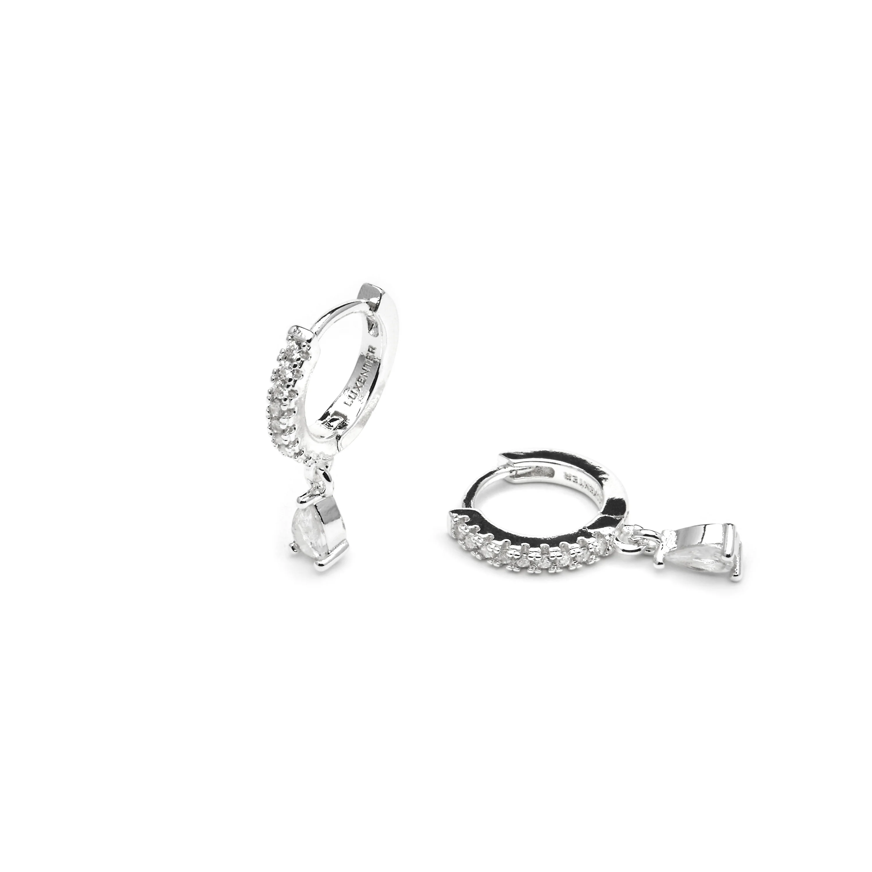 Pendientes acabado plata y Circonita Brillante - Laade - Image 4
