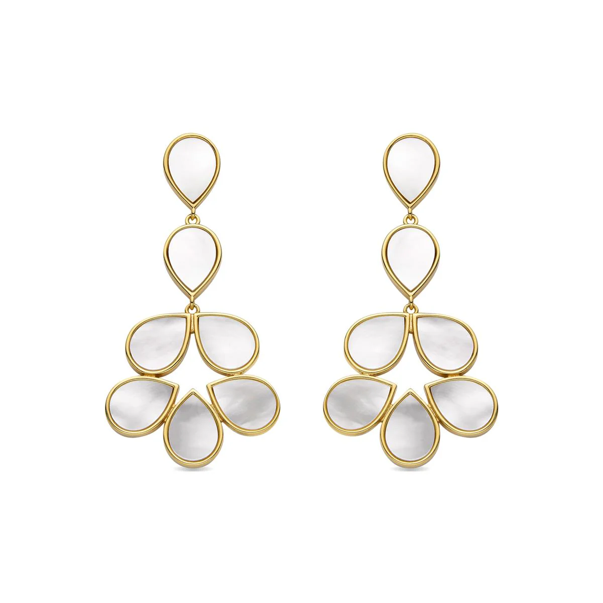 Pendientes Lain acabado en oro 18k - Lain BLANCO