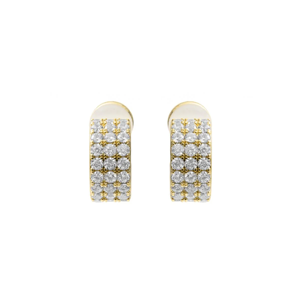 Pendientes de Circonita Brillante acabado en oro amarillo de 18k - Laino