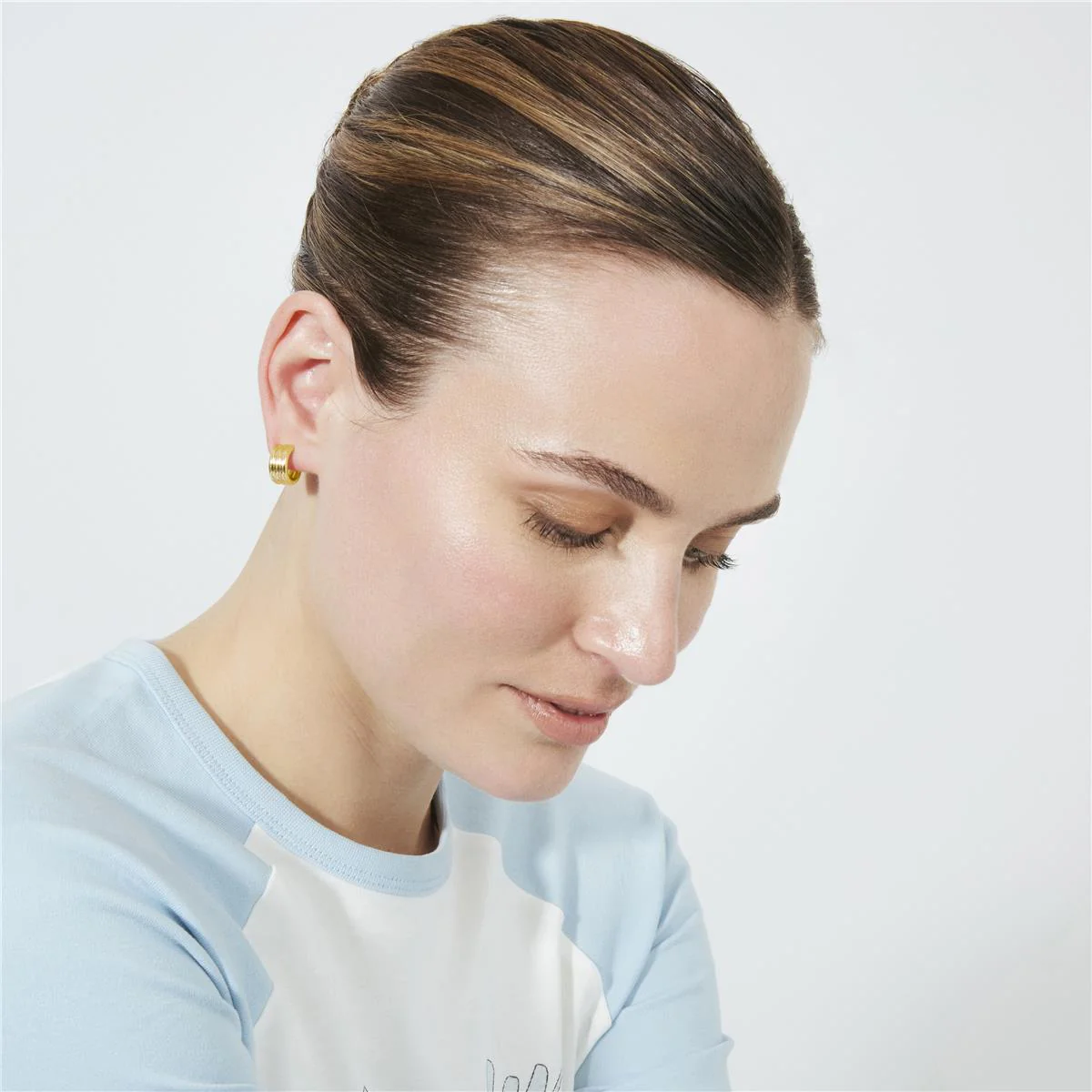 Pendientes de Circonita Brillante acabado en oro amarillo de 18k - Laino - Image 2