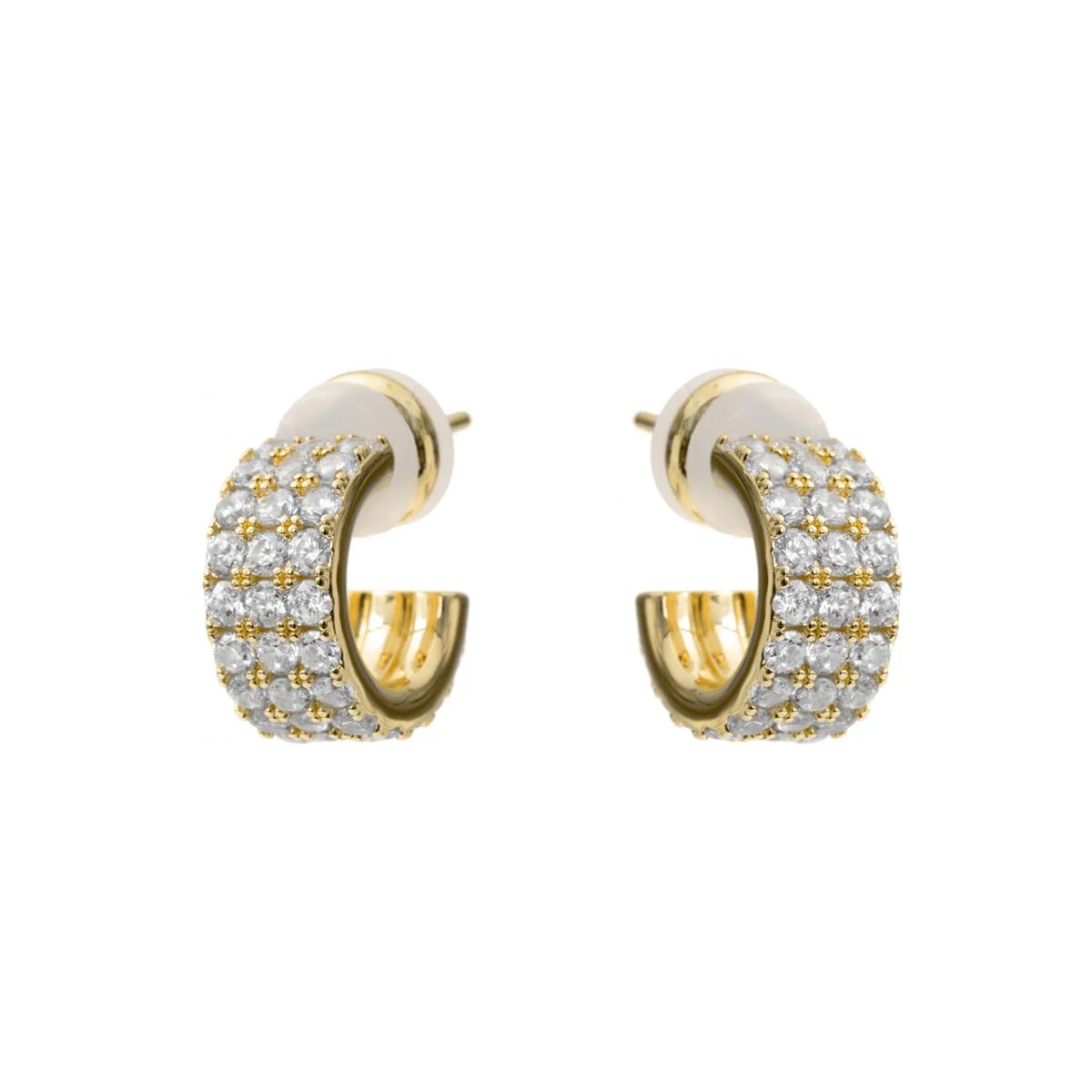 Pendientes de Circonita Brillante acabado en oro amarillo de 18k - Laino - Image 5