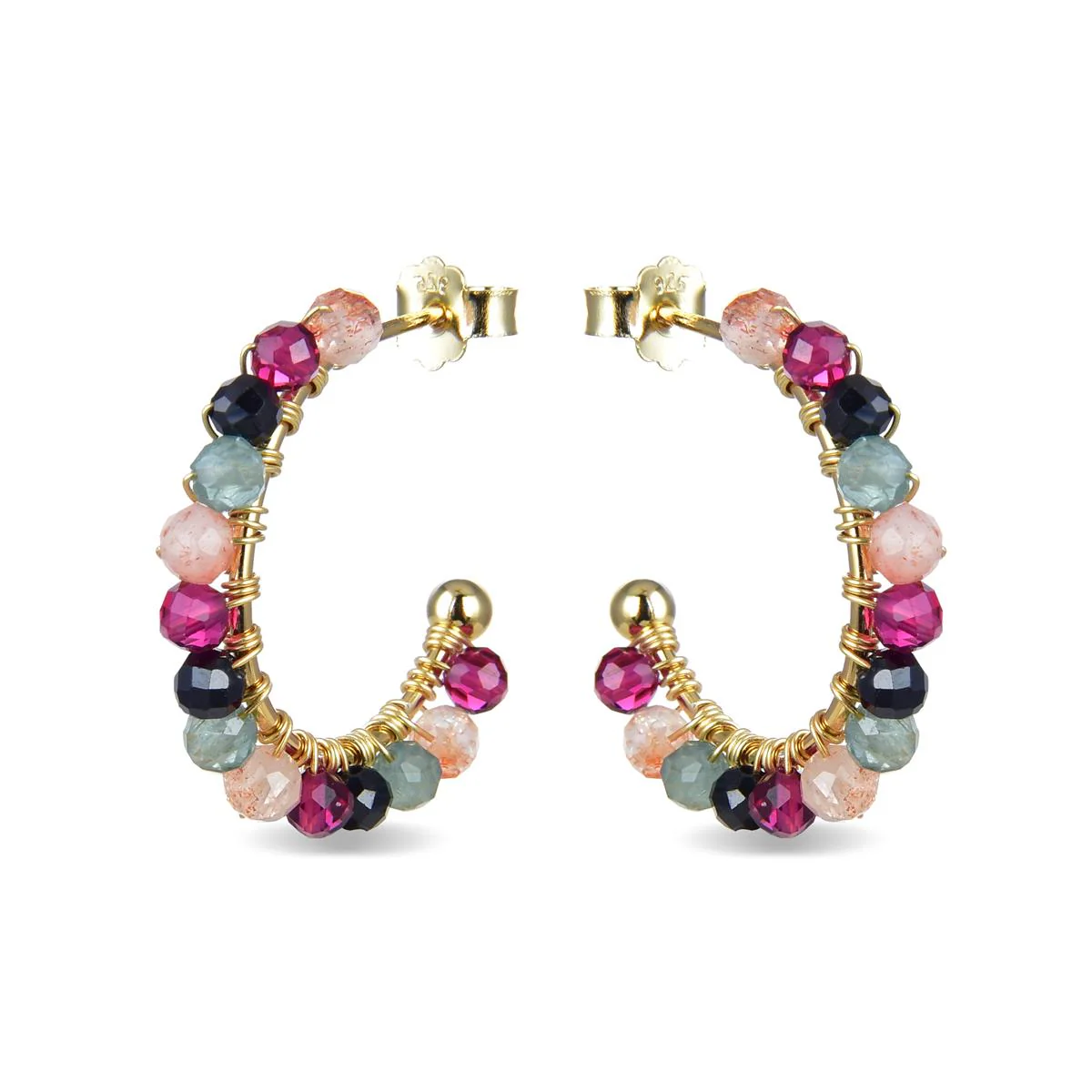 Pendientes Lak Plata De Ley 925 - Lak MULTICOLOR - Image 2
