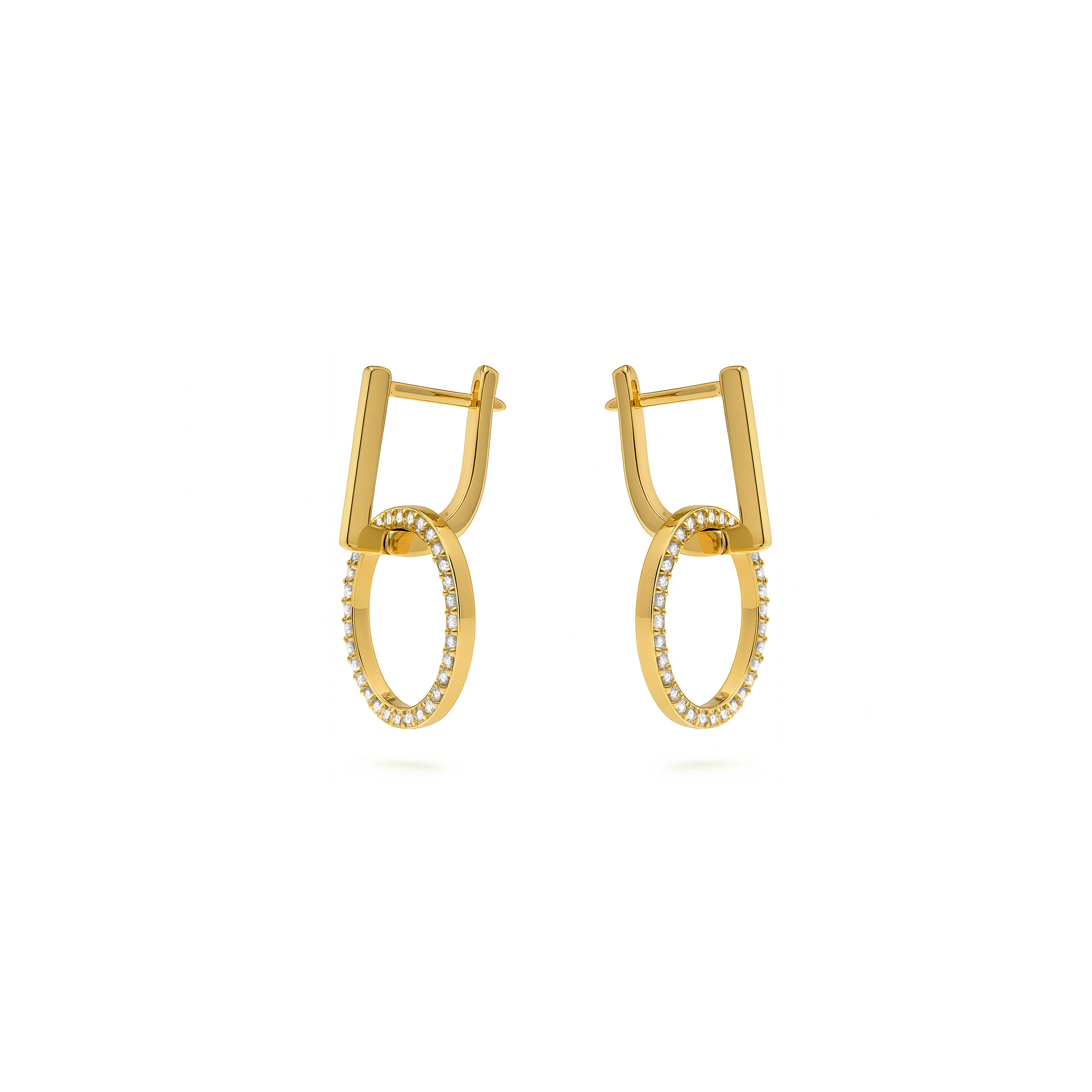 Pendientes acabado en oro amarillo 18k - Lally - Image 3