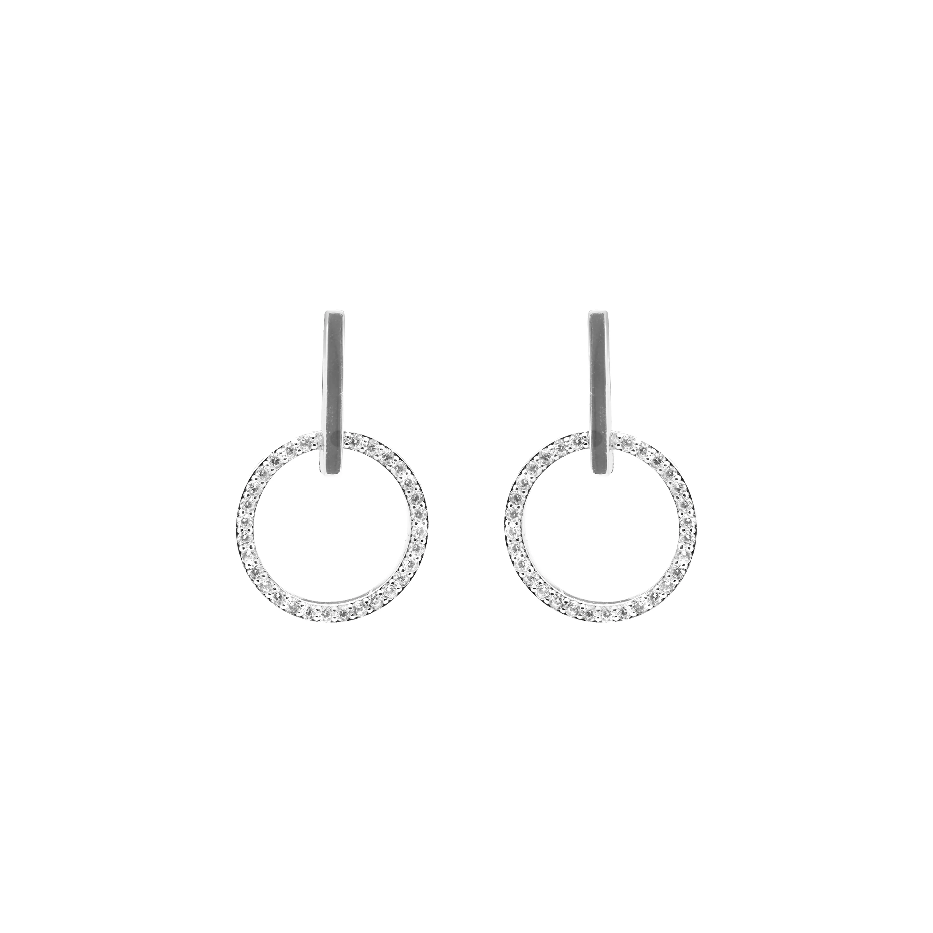 Pendientes acabado en Plata de Ley 925 - Lally