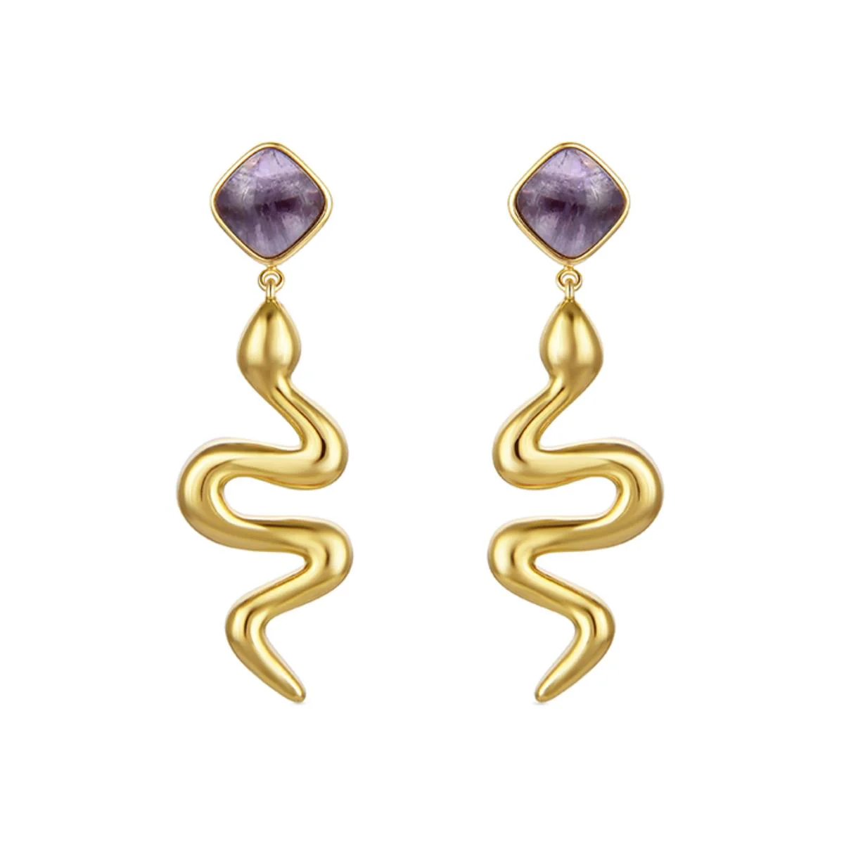 Pendientes Lamla Plata de Ley 925 - Lamla MORADO