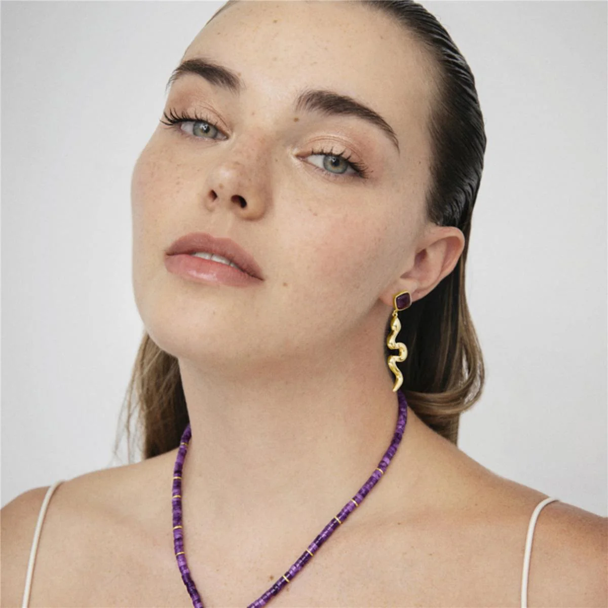 Pendientes Lamla Plata de Ley 925 - Lamla MORADO - Image 2