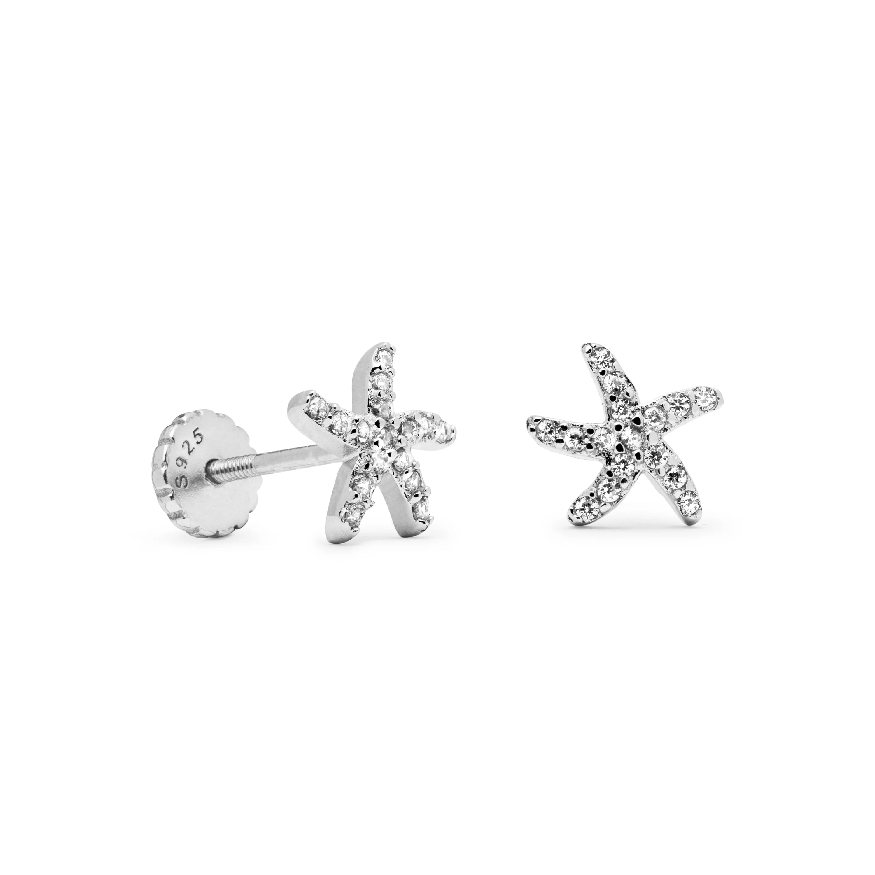 Pendientes de Plata de Ley 925 con Circonita Brillante acabados en rodio - Lamya - Image 5