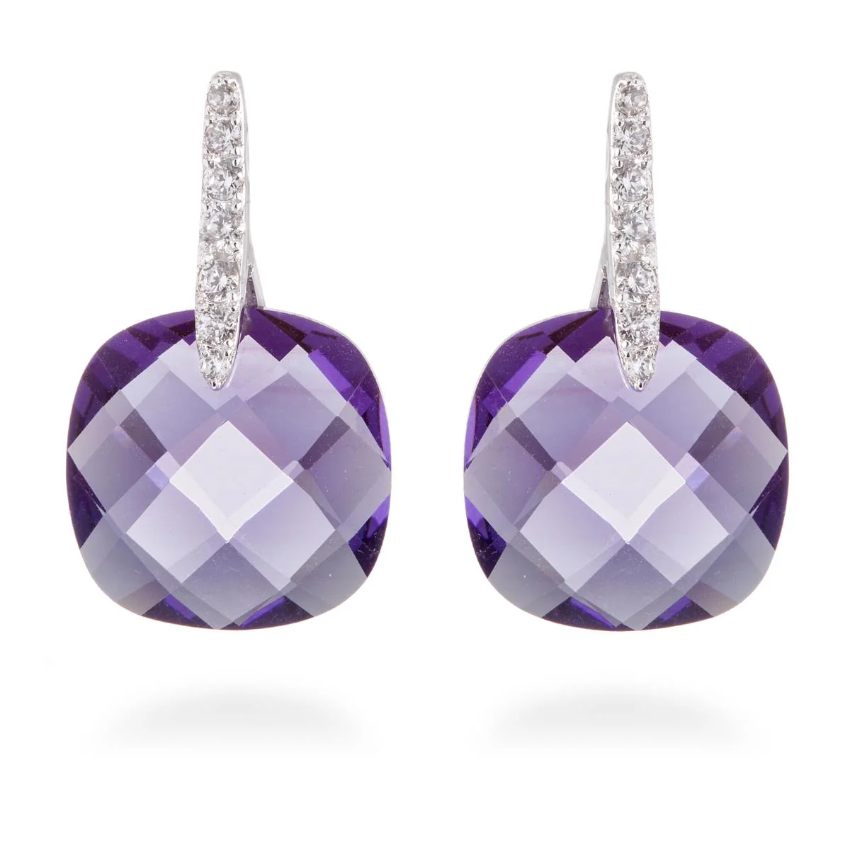 Pendientes Lansat Plata De Ley 925 - Lansat MORADO