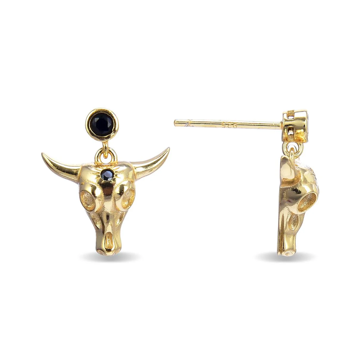 Pendientes Lansias Plata De Ley 925 - Lansias NEGRO