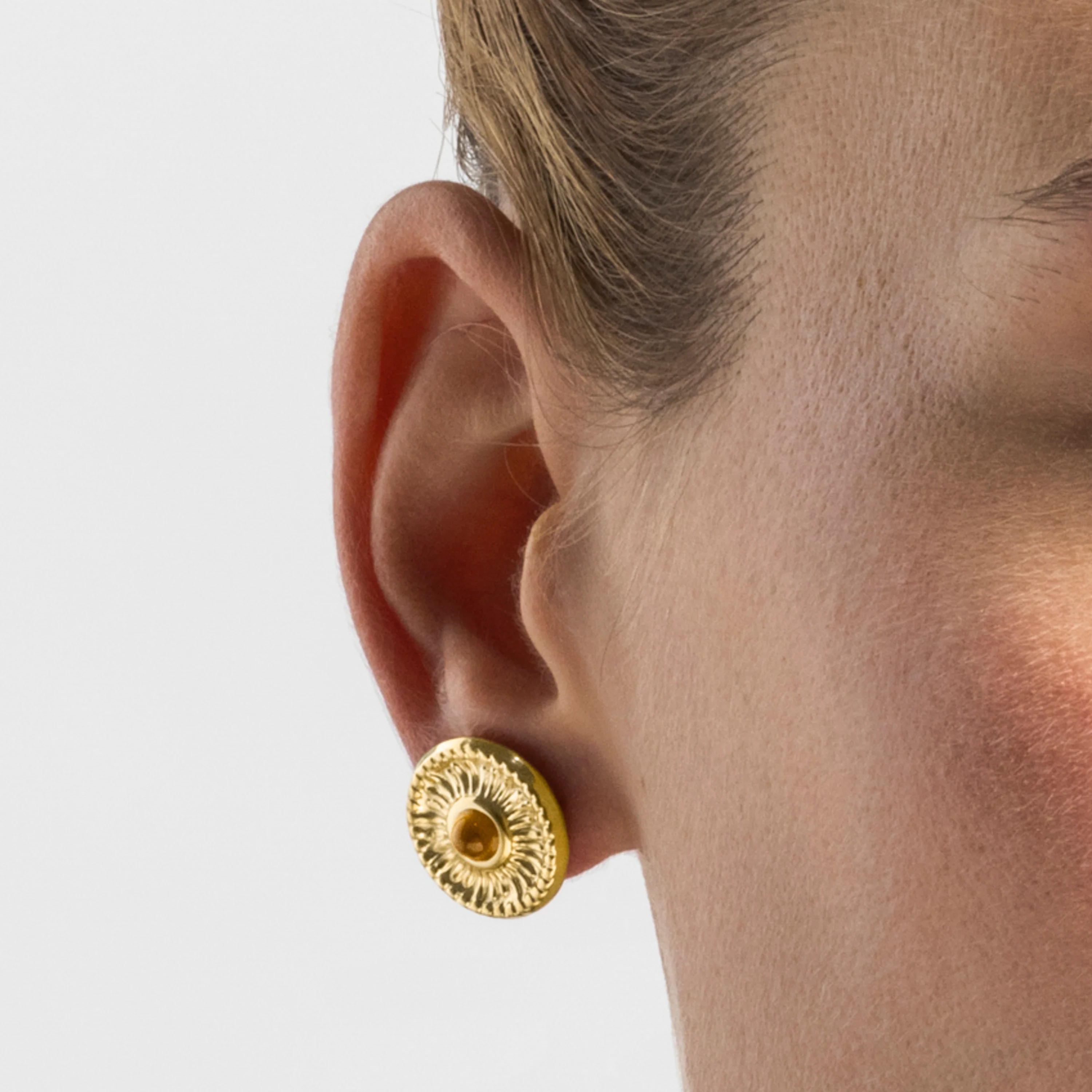 Pendientes con Ojo de Tigre acabado oro 18k - Lanyeb - Image 3