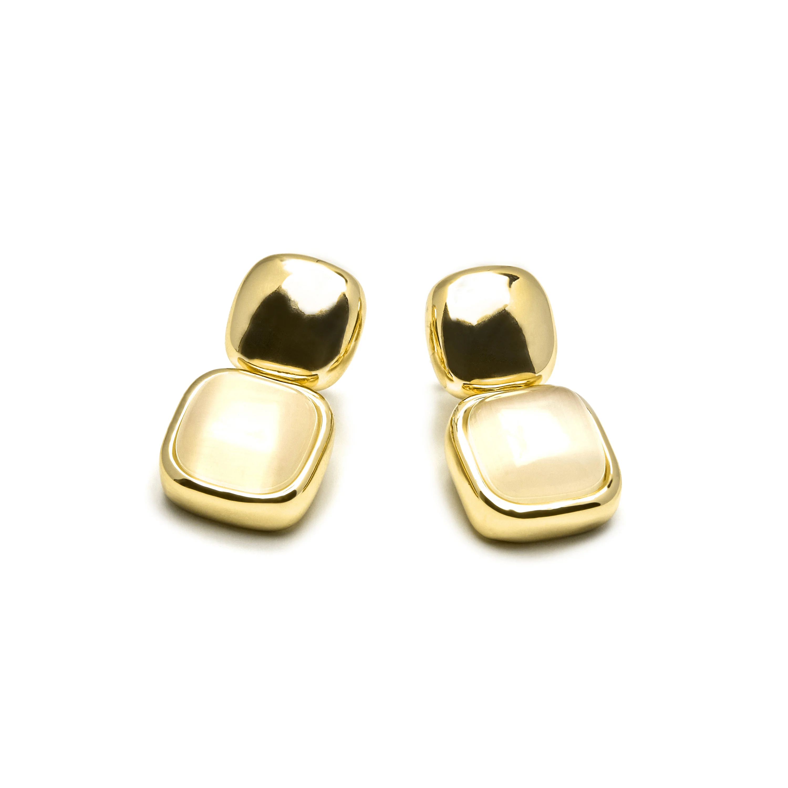 Pendientes con Ojo de Gato acabado oro 18k - Laroi - Image 3