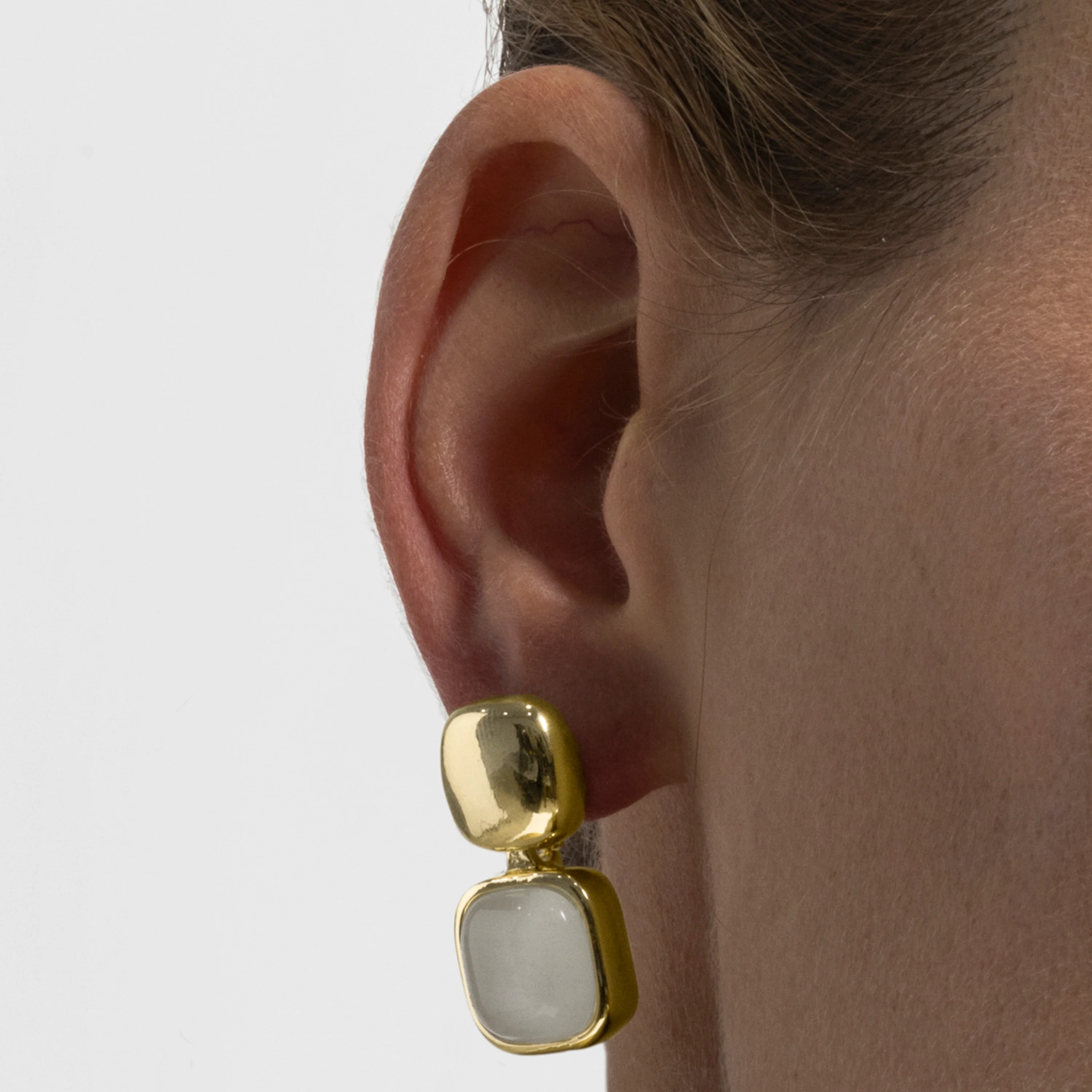 Pendientes con Ojo de Gato acabado oro 18k - Laroi - Image 4