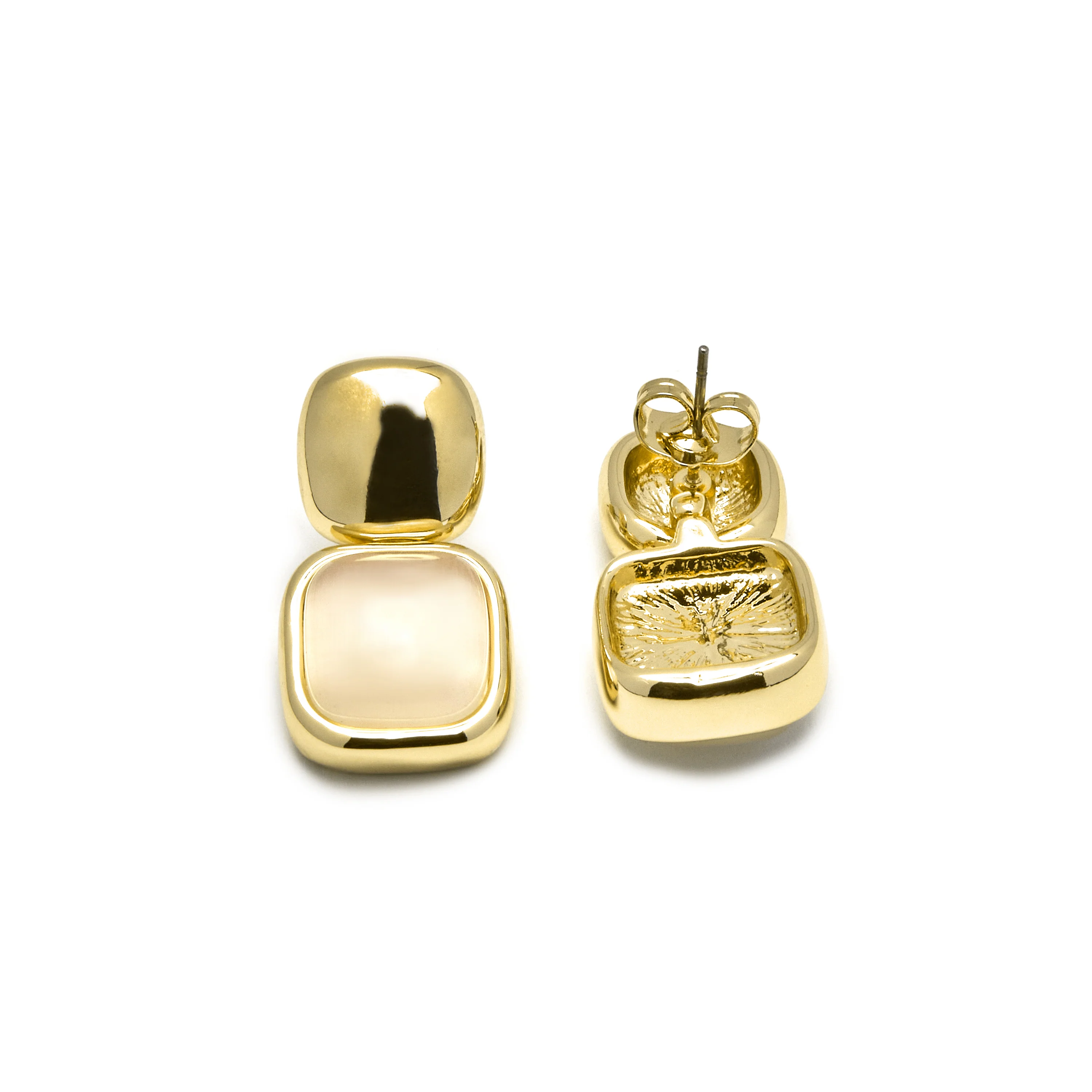 Pendientes con Ojo de Gato acabado oro 18k - Laroi - Image 5