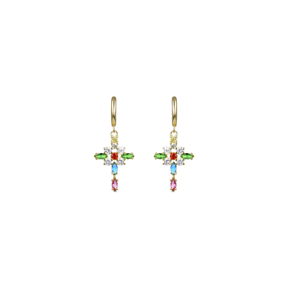Pendientes Lasmia Plata De Ley 925 - Lasmia MULTICOLOR