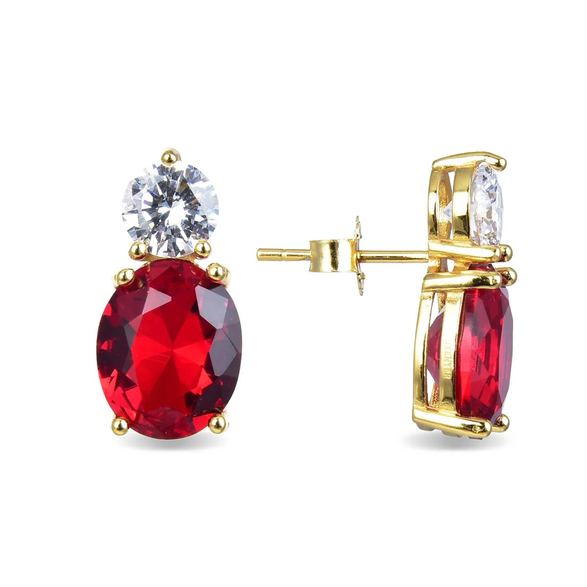 Pendientes Lasran Plata De Ley 925 - Lasran ROJO