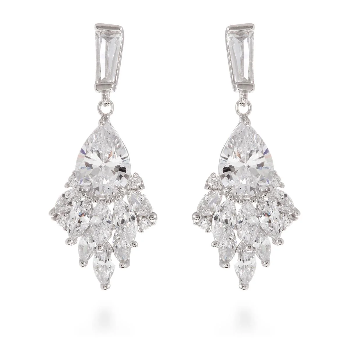 Pendientes Leaqhy Plata De Ley 925 - Leaqhy BLANCO