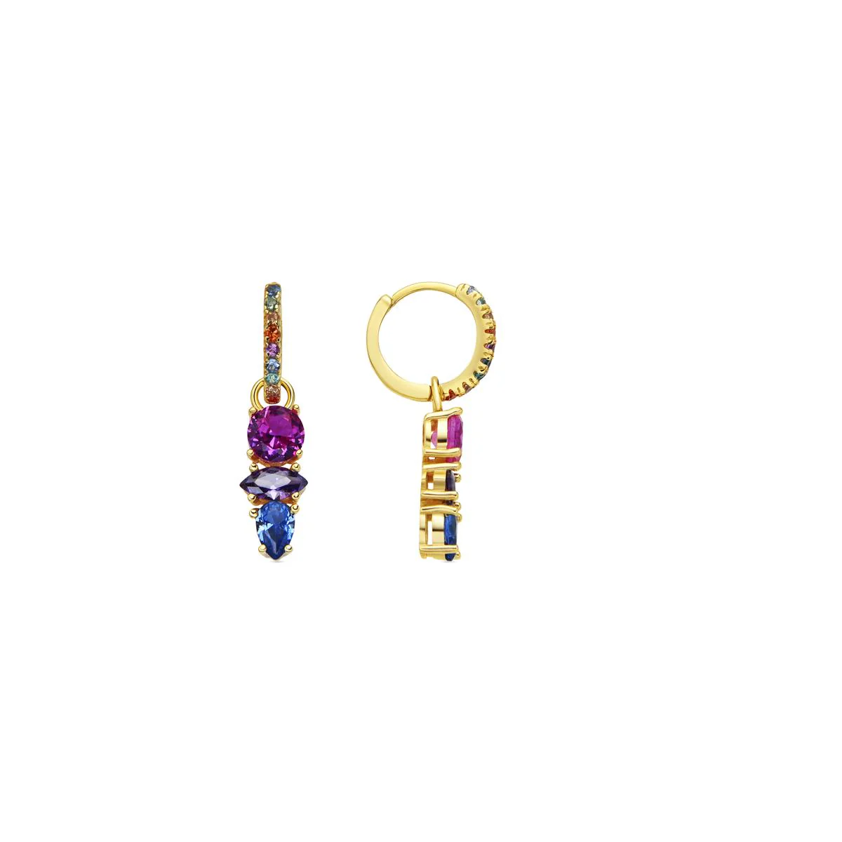 Pendientes Ledrak Plata de Ley 925 - Ledrak MULTICOLOR