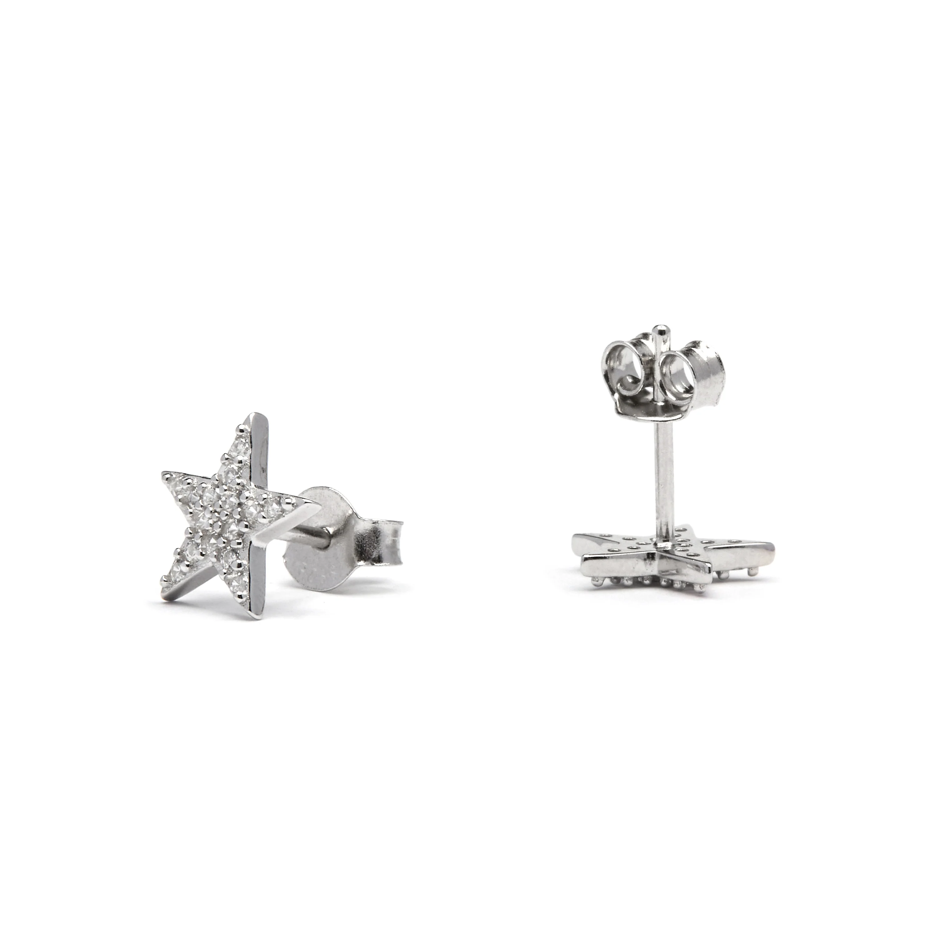 Pendientes de Plata de Ley 925 con Circonita Brillante acabados en rodio - Leilda - Image 5