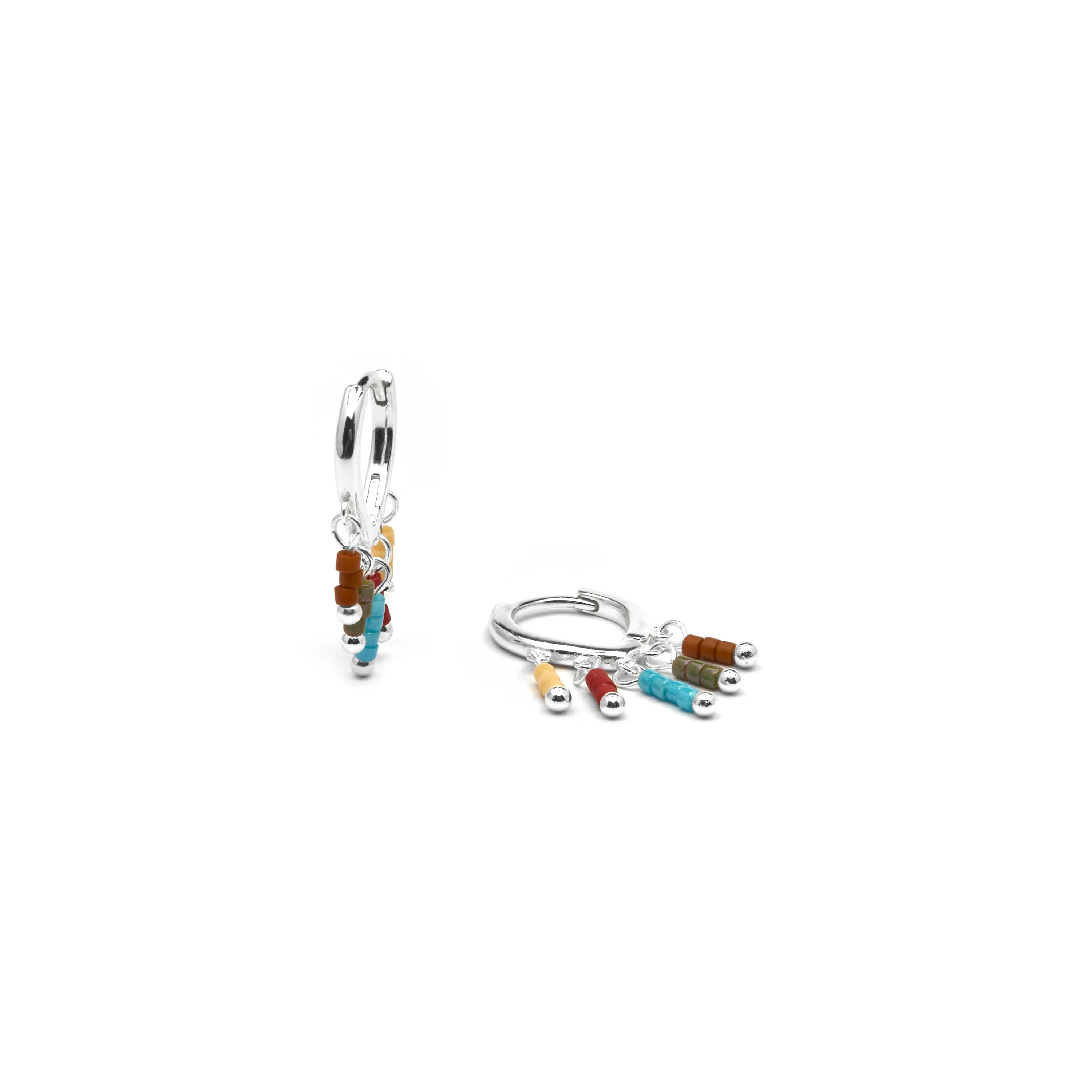 Pendientes de Plata de Ley 925 y Lacado Multicolor acabado rodio - Lelsi - Image 5