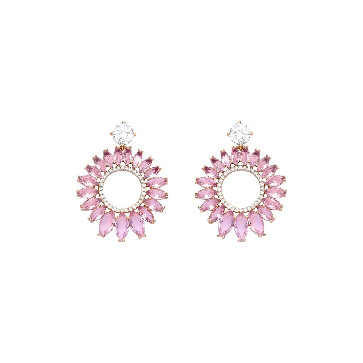Pendientes Lelyl acabado oro rosa 18k - Lelyl ROSA