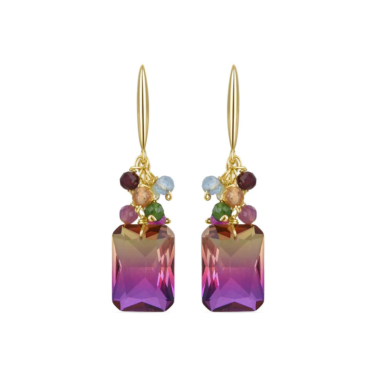 Pendientes Lepa Plata De Ley 925 - Lepa MULTICOLOR