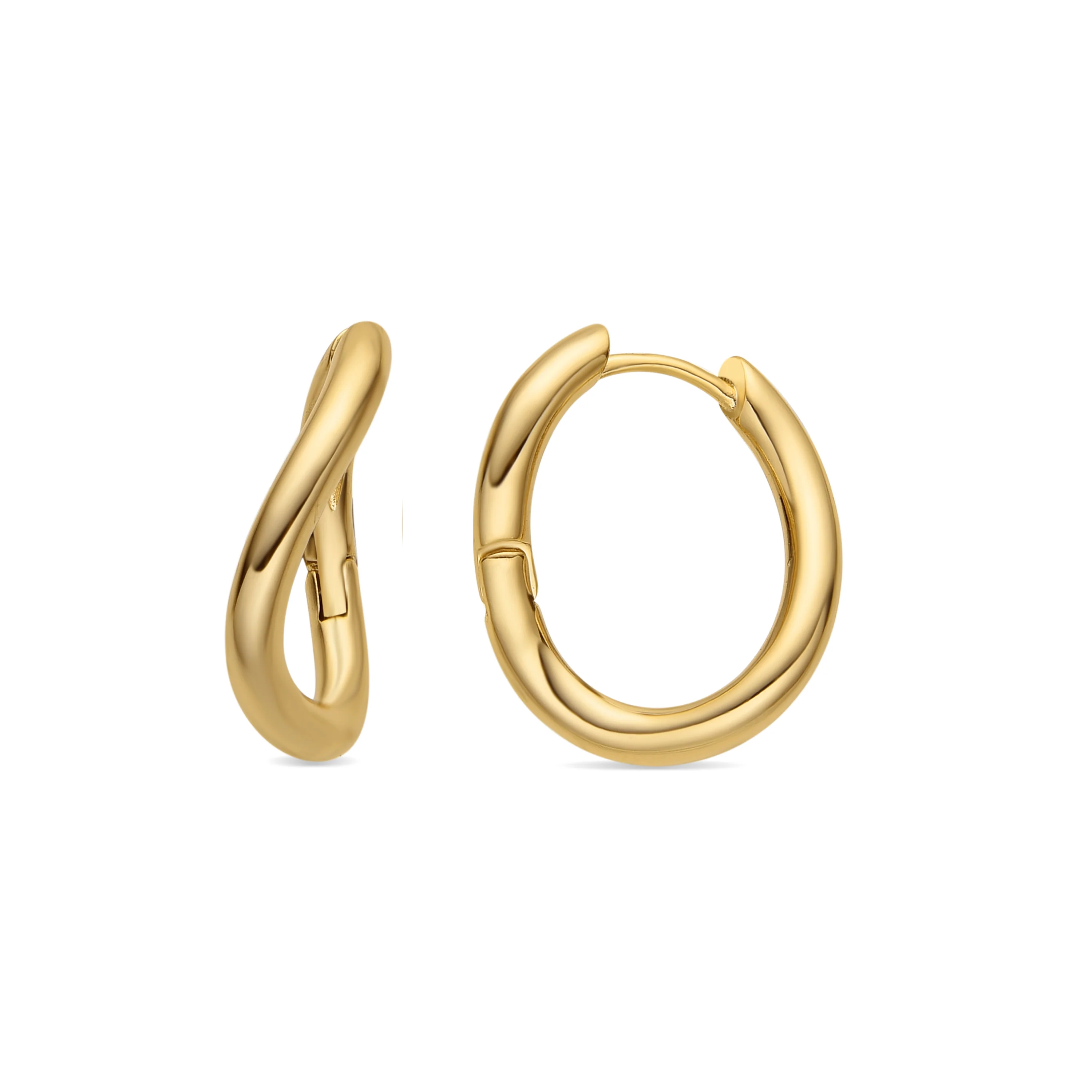 Pendientes de 19mm de diámetro acabado Oro Amarillo 18k - Lial