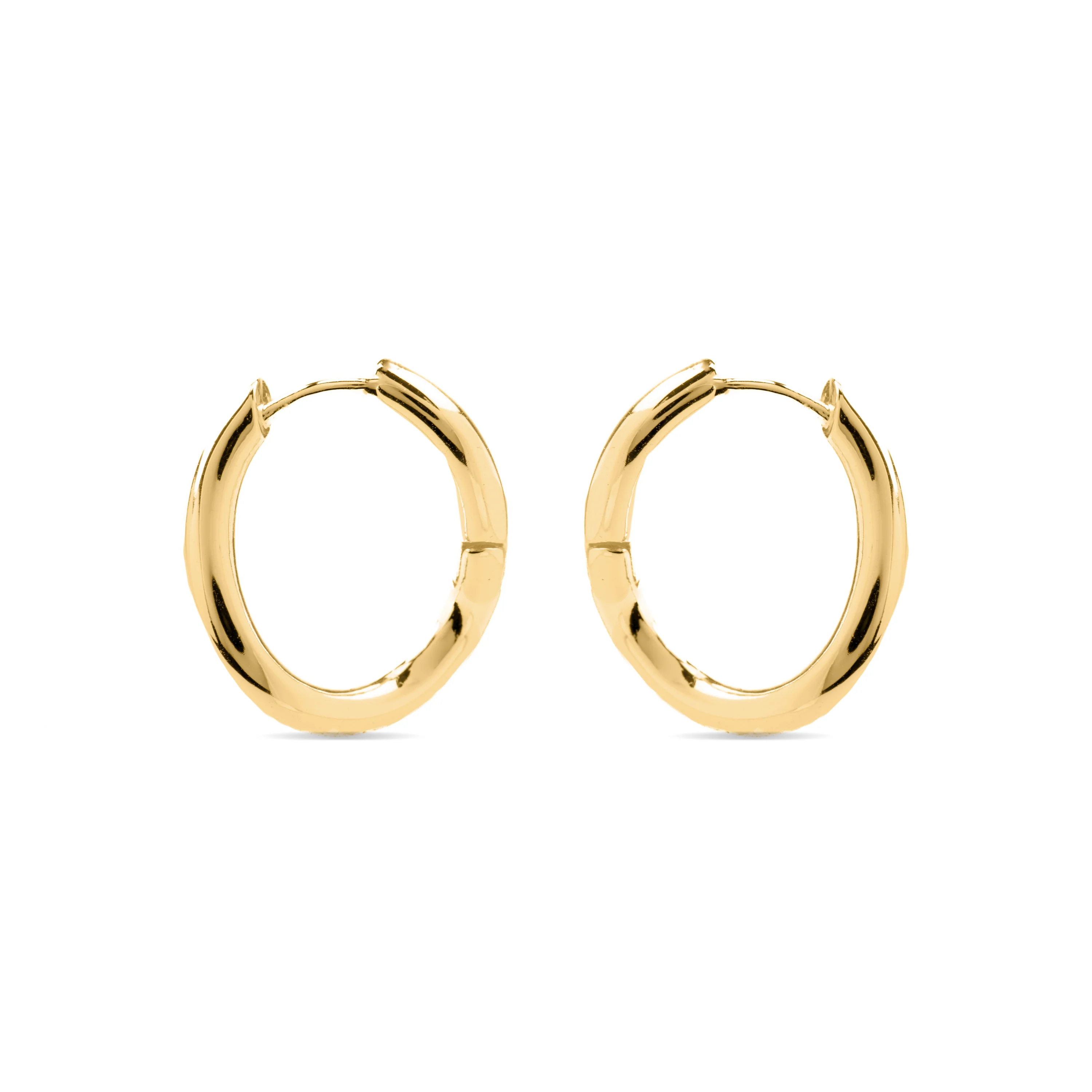 Pendientes de 19mm de diámetro acabado Oro Amarillo 18k - Lial - Image 3