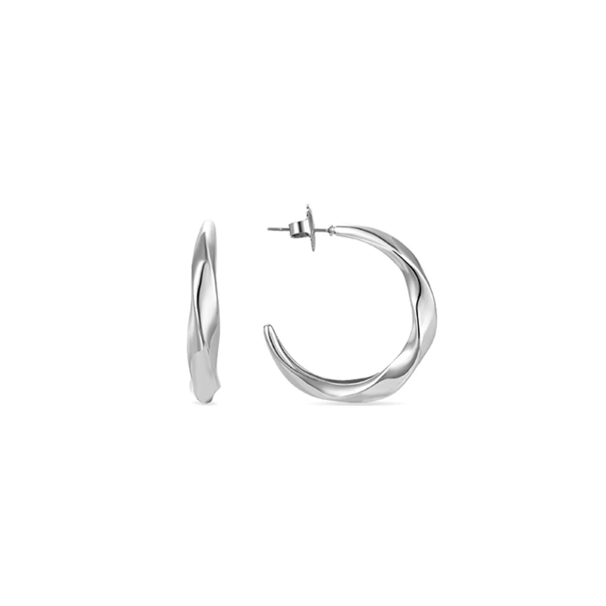 Pendientes Liba acabado en Rodio - Liba GRIS
