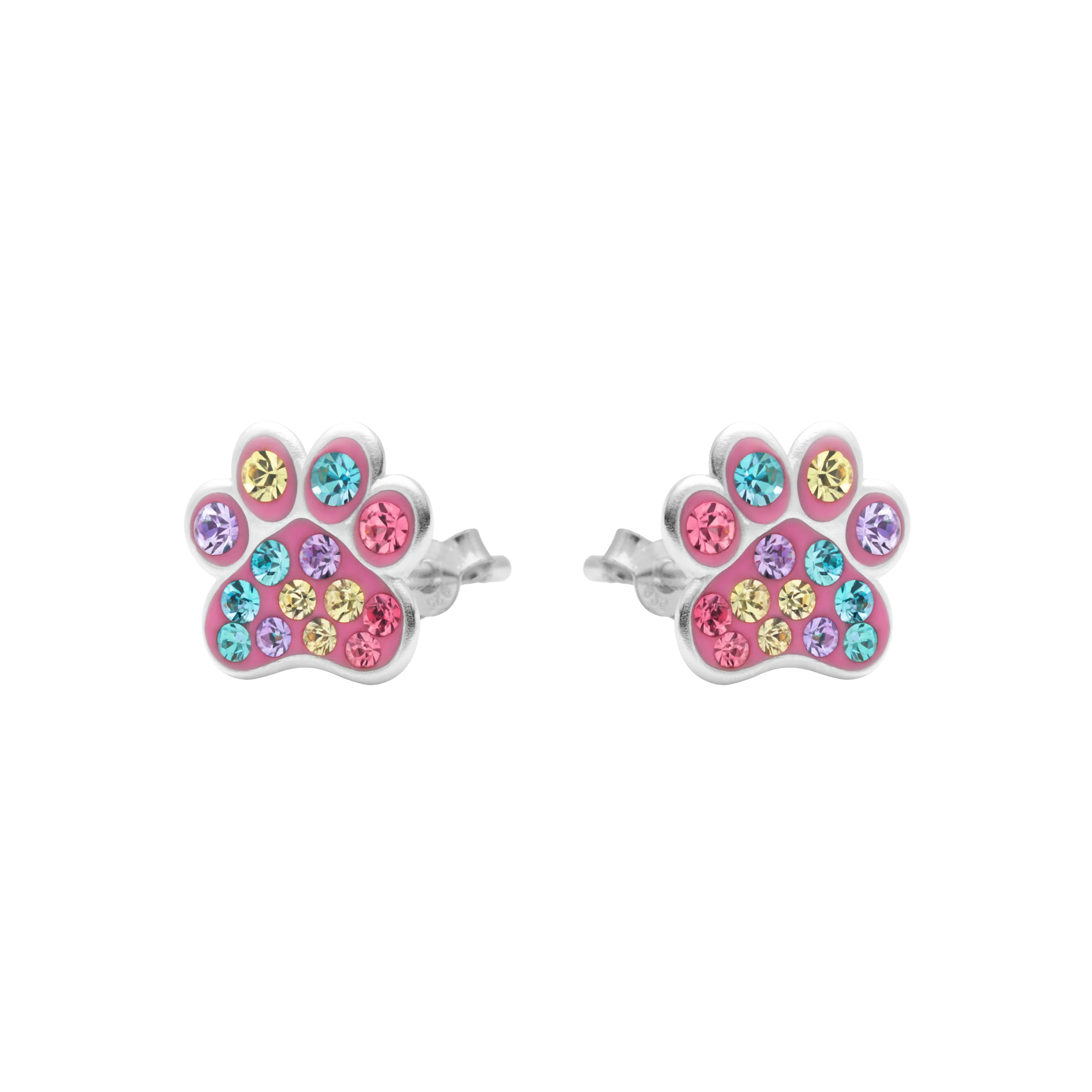 Pendientes de Plata de Ley 925 y Circonita Multicolor acabado en rodio - Lihai - Image 2