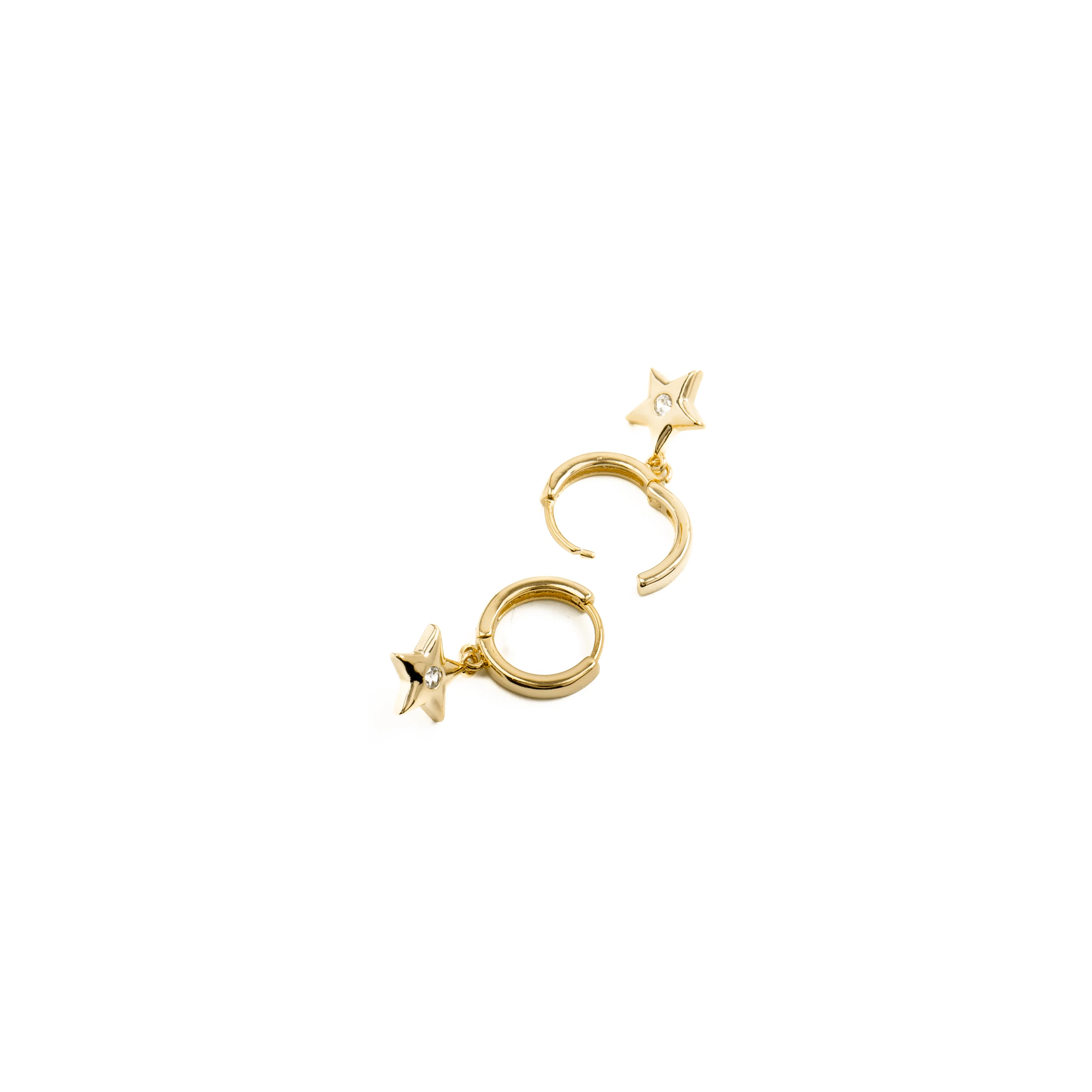 Pendientes de Circonita Brillante acabados en oro amarillo 18K - Lihus - Image 5