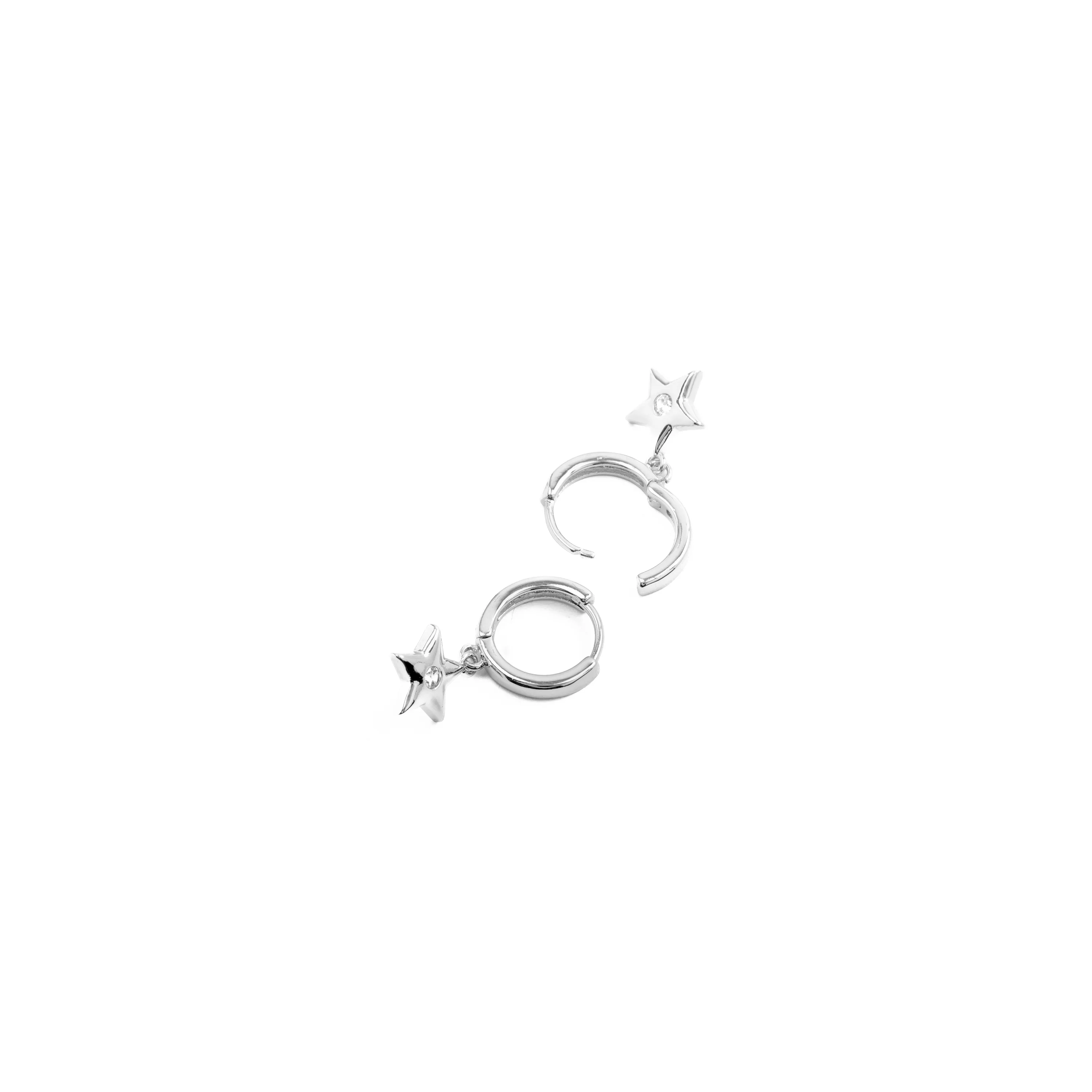 Pendientes de Circonita Brillante acabados en rodio - Lihus - Image 5