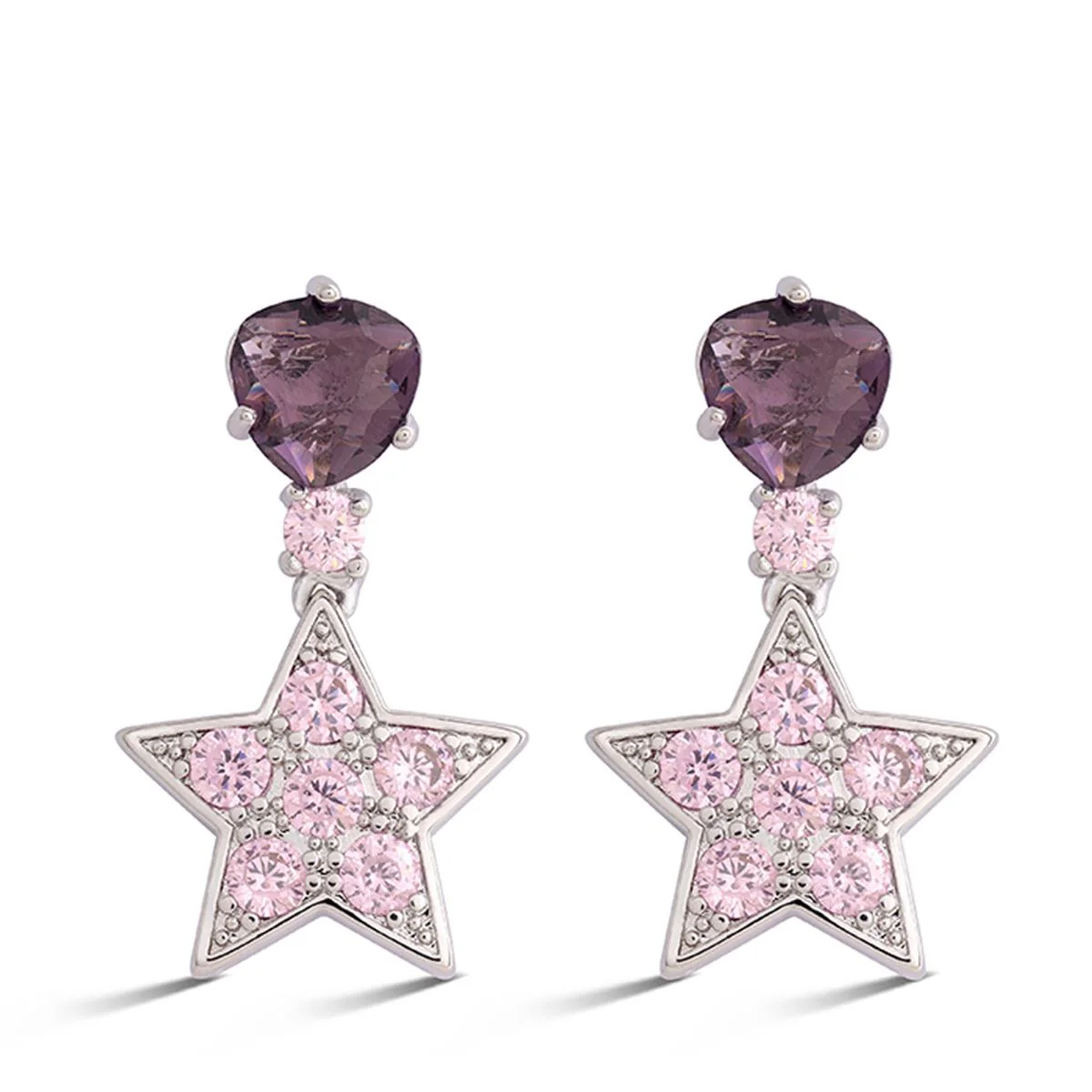Pendientes Likrah acabado en Rodio - Likrah MULTICOLOR