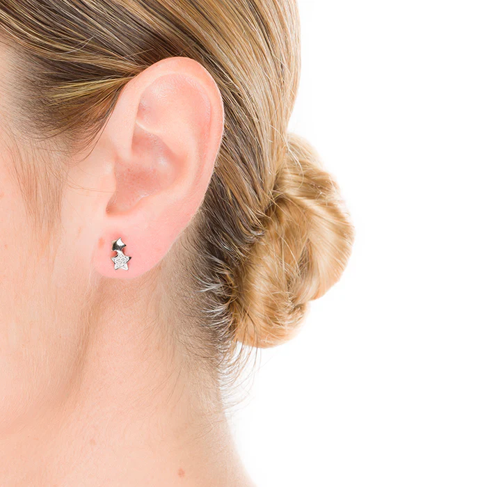 Pendientes de Plata de Ley 925 con Circonita Brillante acabados en rodio - Lili - Image 2