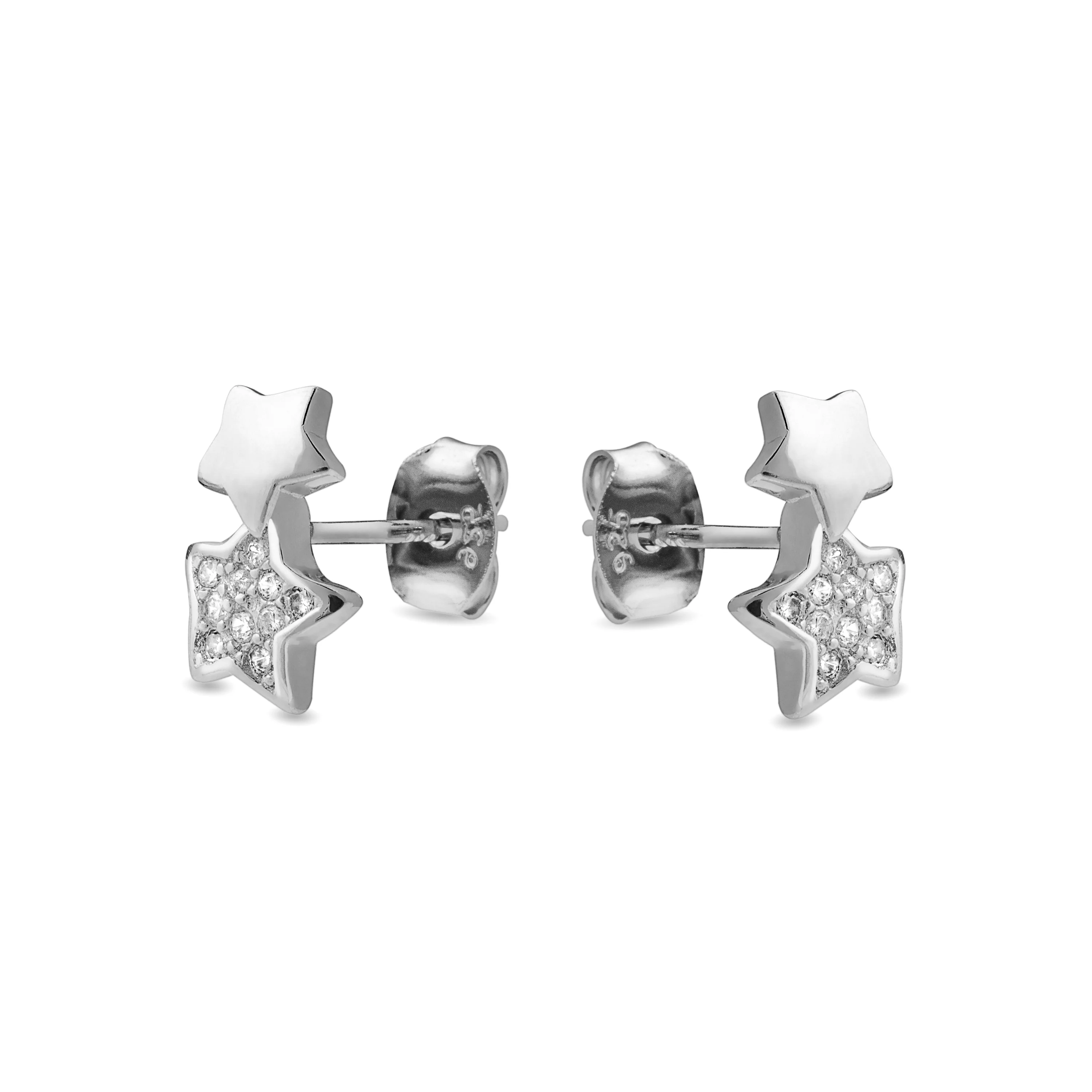 Pendientes de Plata de Ley 925 con Circonita Brillante acabados en rodio - Lili - Image 3